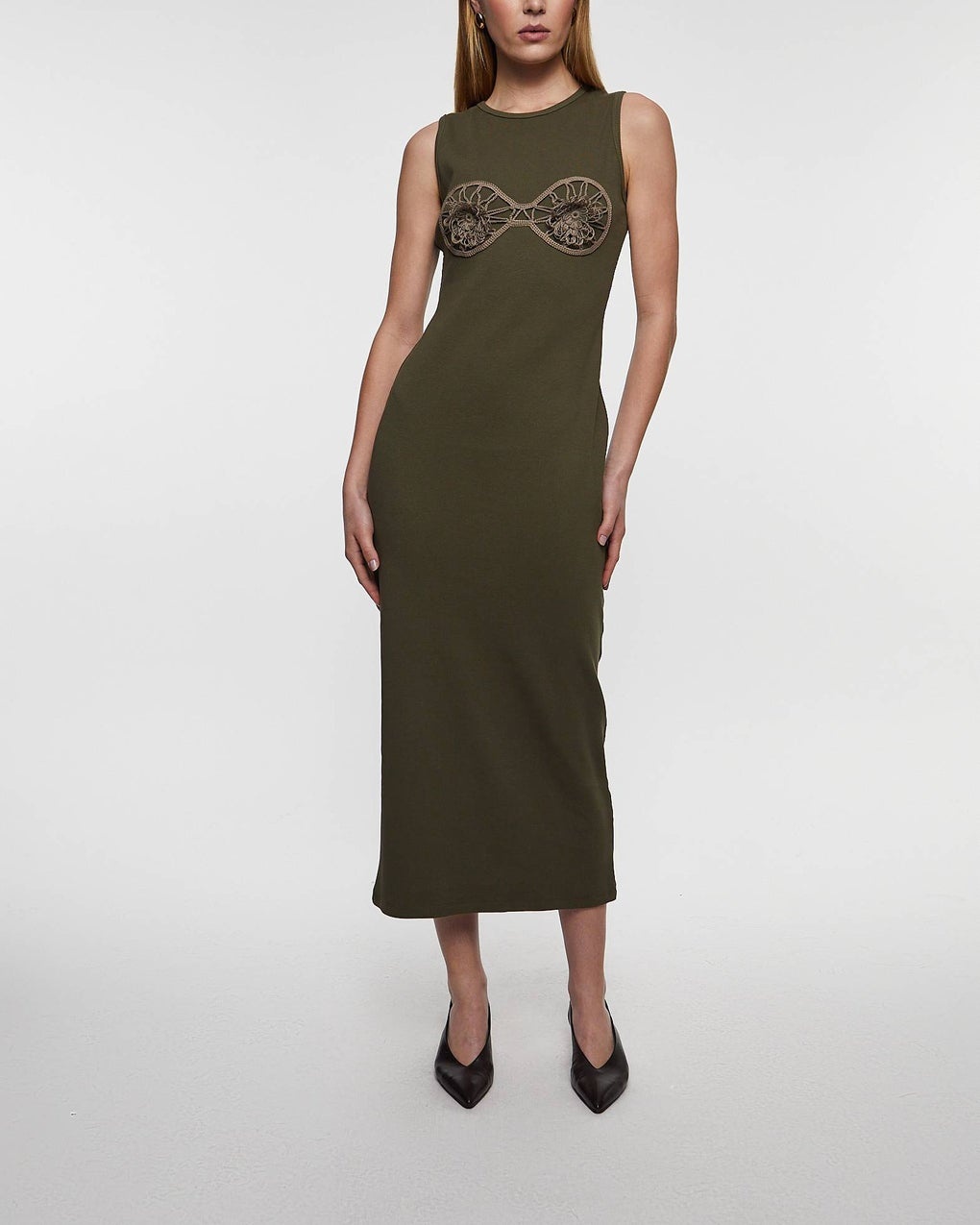 Dress Crochet Bra Cotton Tank Green - 2