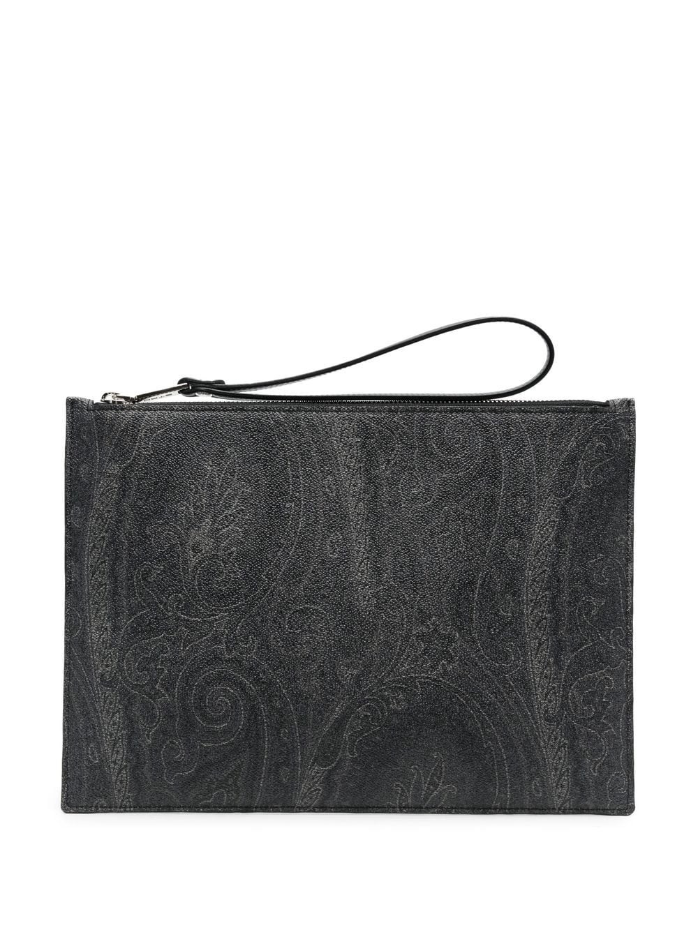 paisley-print clutch bag - 1