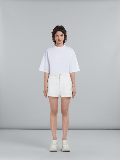 Marni WHITE SHORTS IN TECHNICAL COTTON-LINEN outlook
