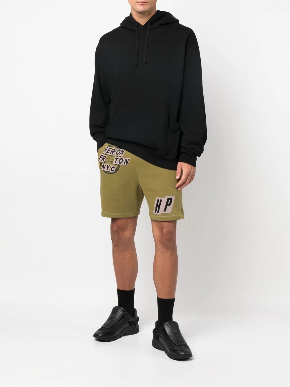 logo-patch track shorts - 2
