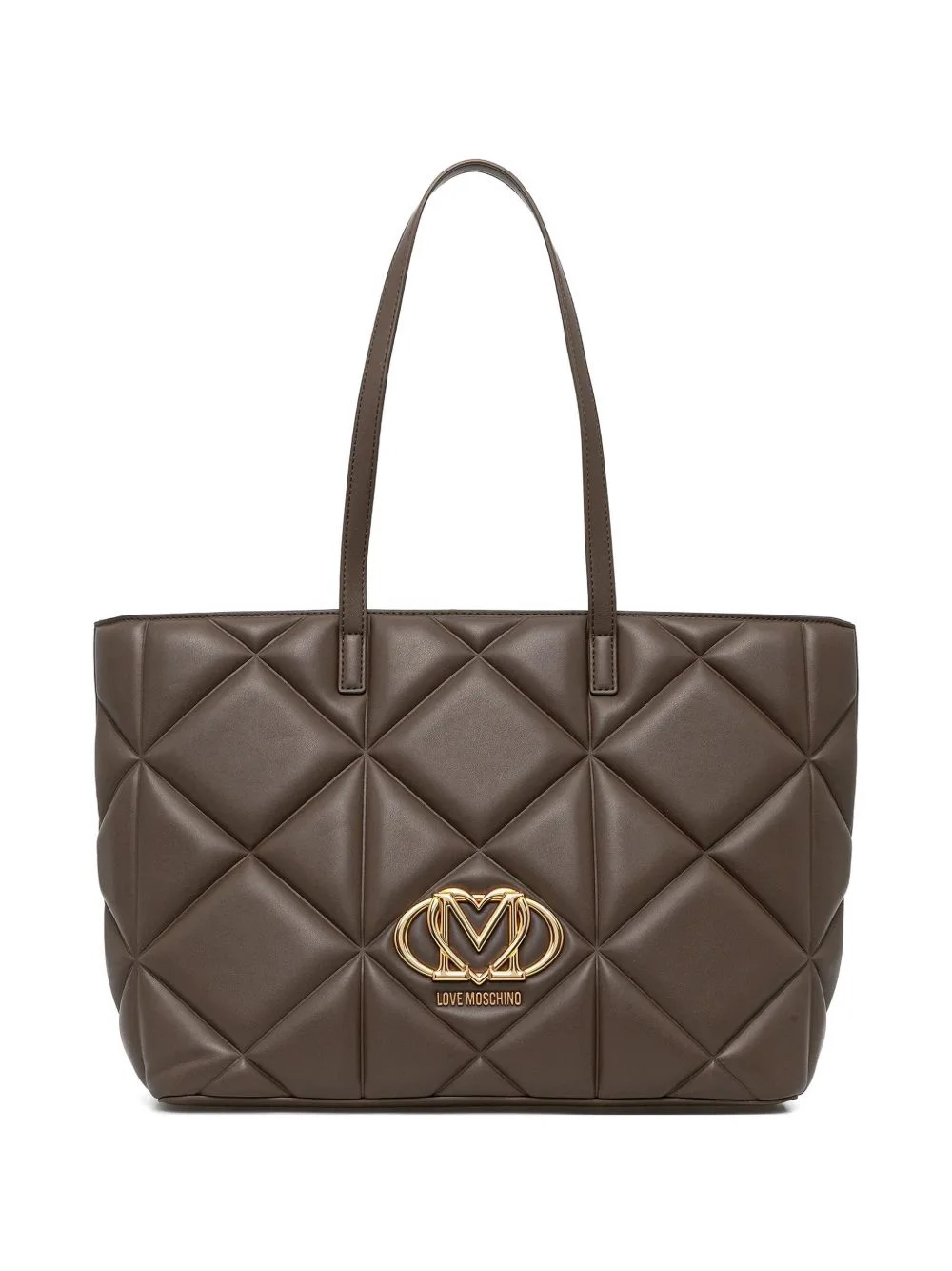 quilted logo-detail tote bag - 1