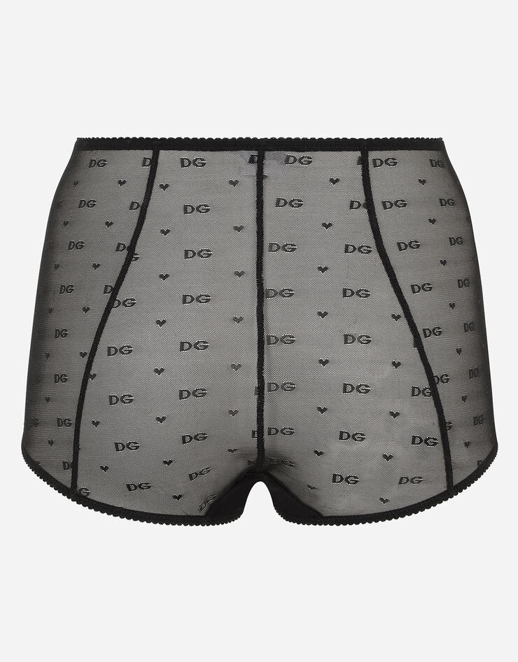Jacquard tulle high-waisted panties - 2
