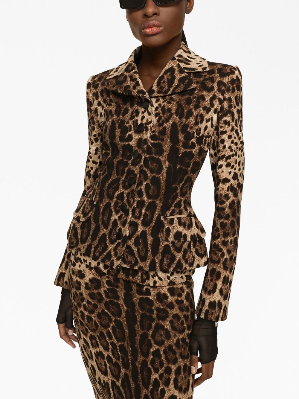 leopard-print midi skirt - 4