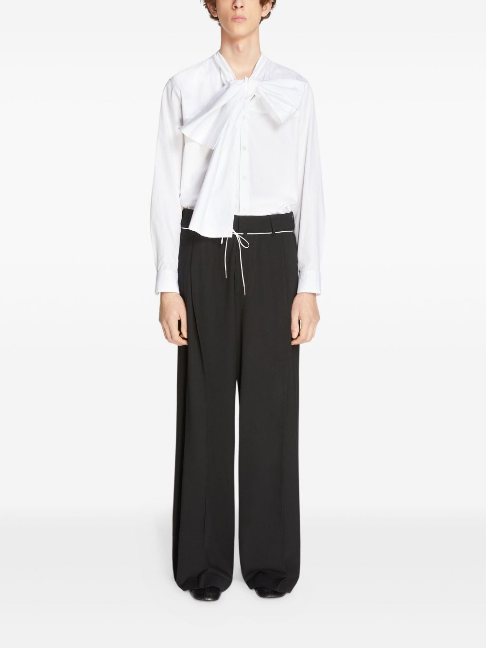 wool wide-leg trousers - 2