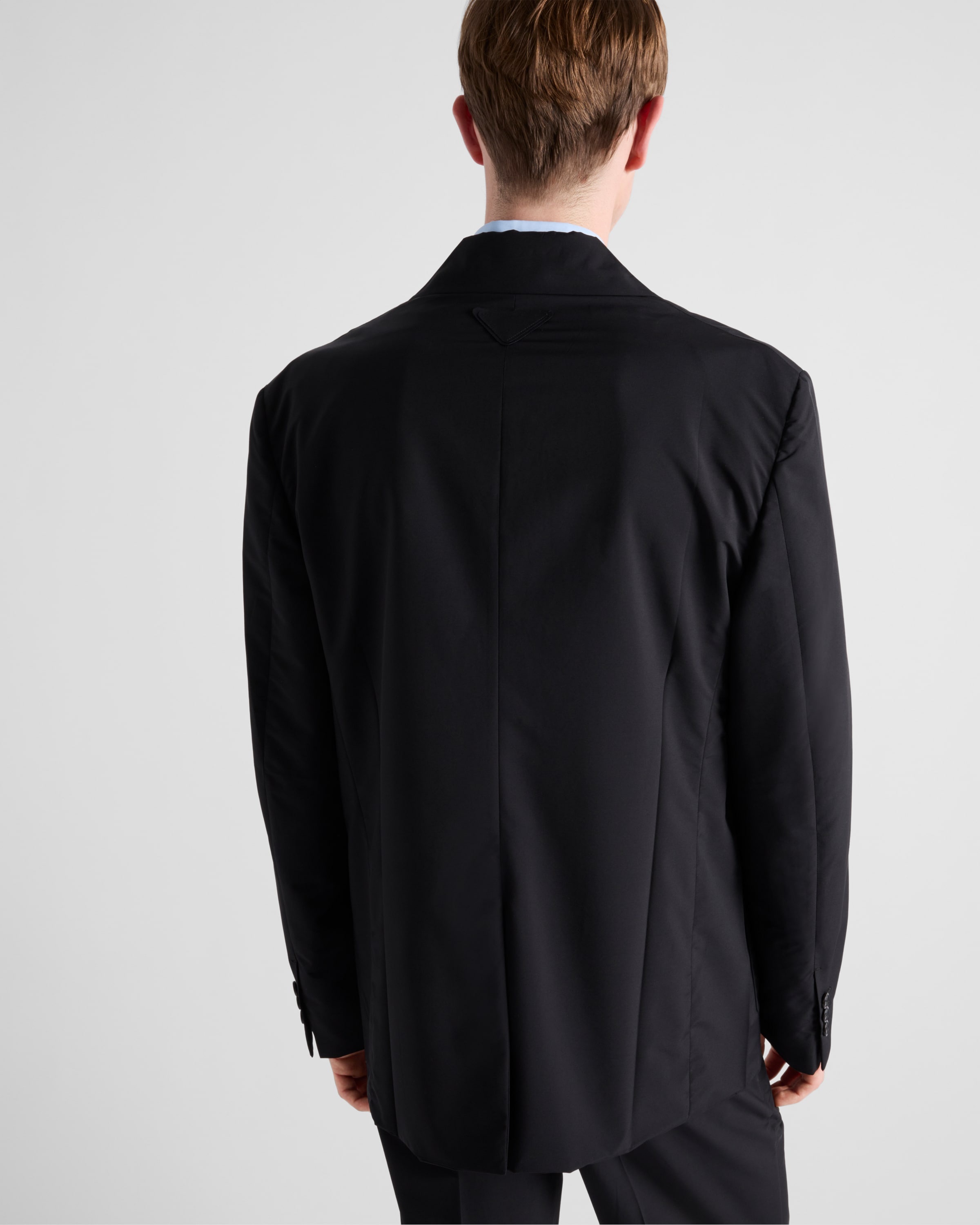 Single-breasted wool blend jacket - 5