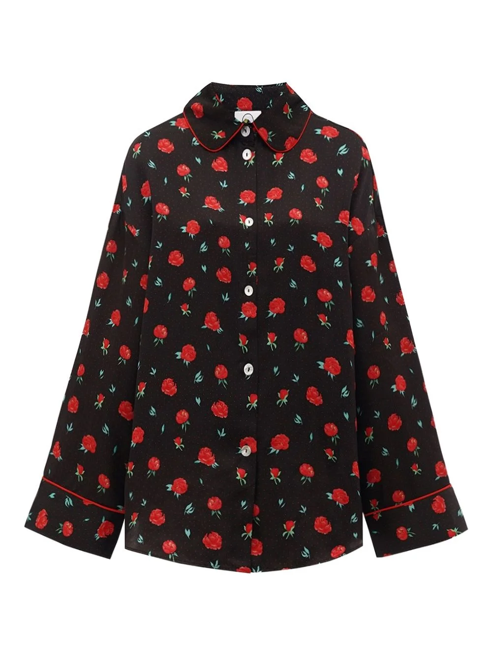 Pastelle Oversized Shirt in Poppies Print - 1