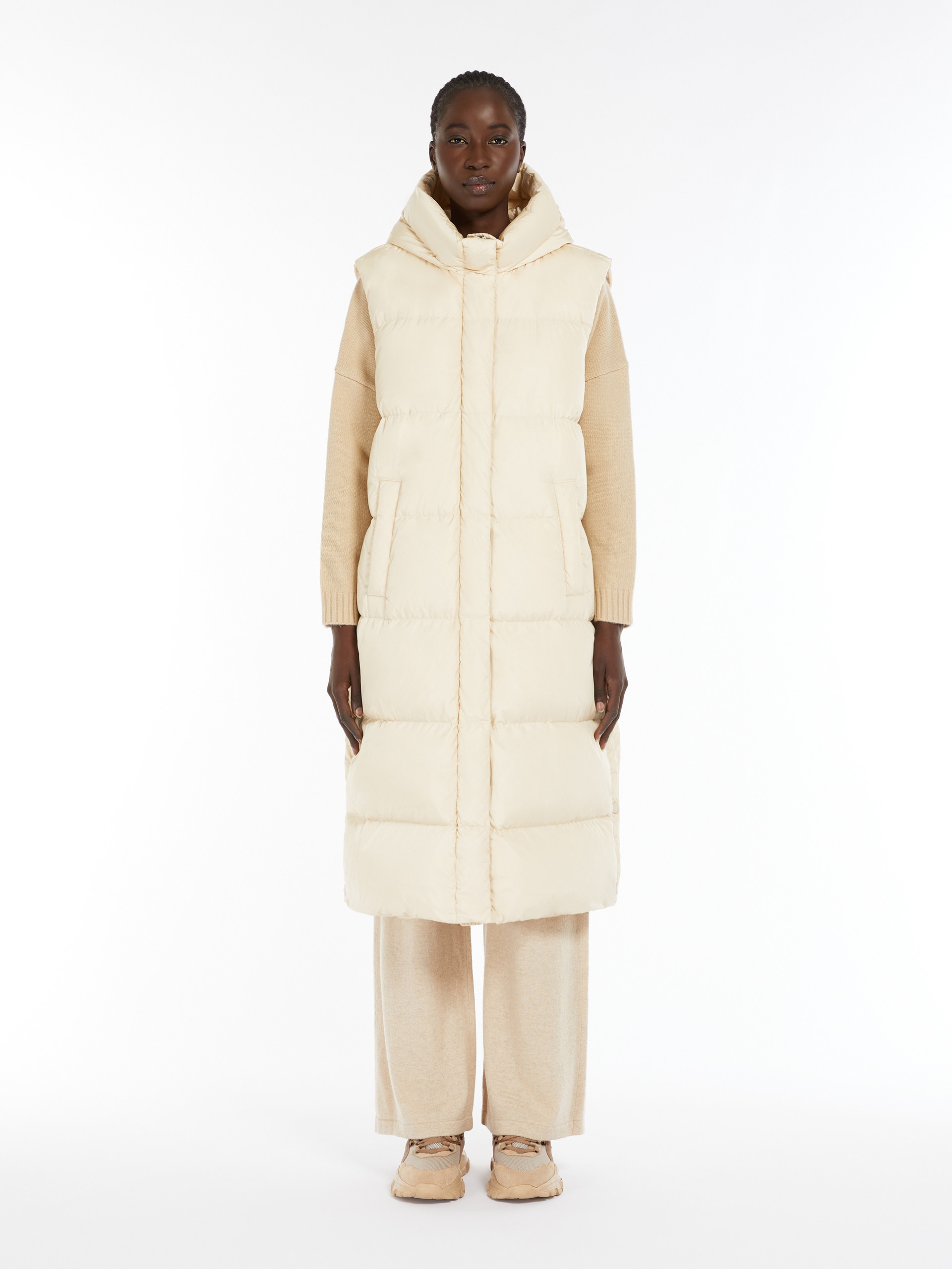 ZIMINO Long water-repellent taffeta gilet - 3