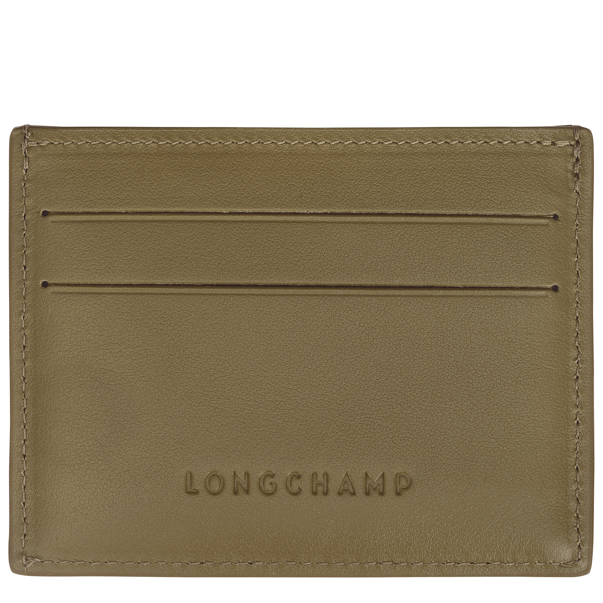 Le Roseau Card holder Olive - Leather - 2