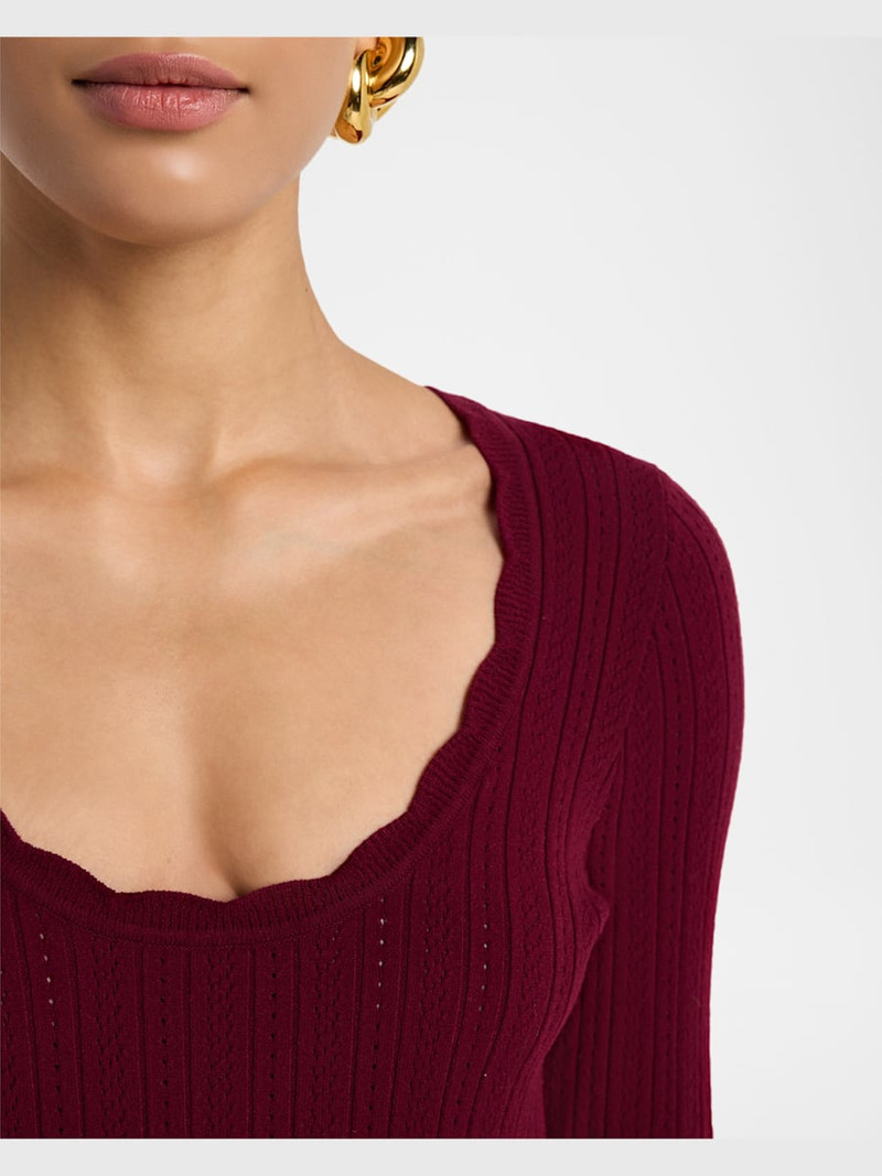 LoveShackFancy Lavender Stretch Pointelle Mini Dress outlook