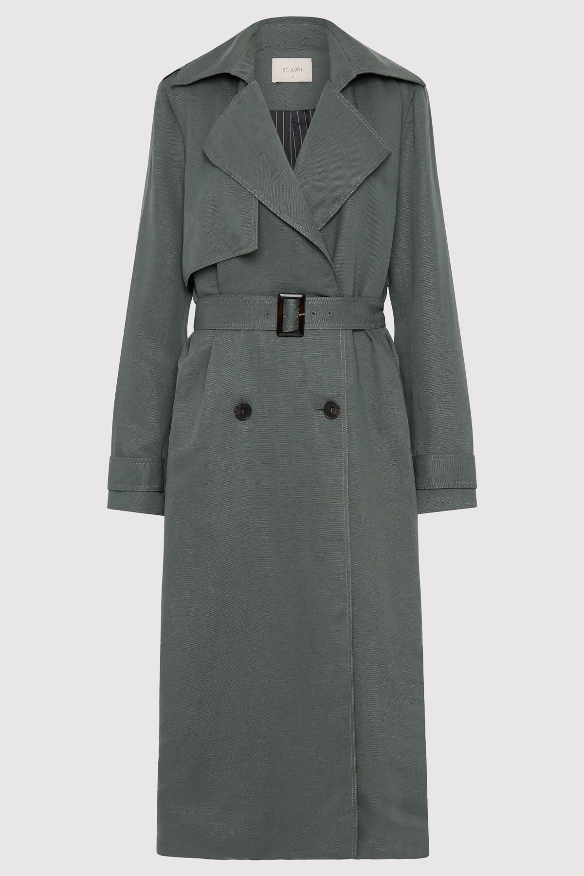 Soft Tailored Trench - Balsam Green - 1