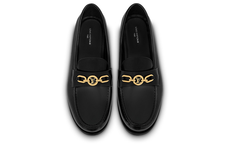 (WMNS) LOUIS VUITTON Chess Flat Loafer Shoes 'Black' 1ABIBA - 3