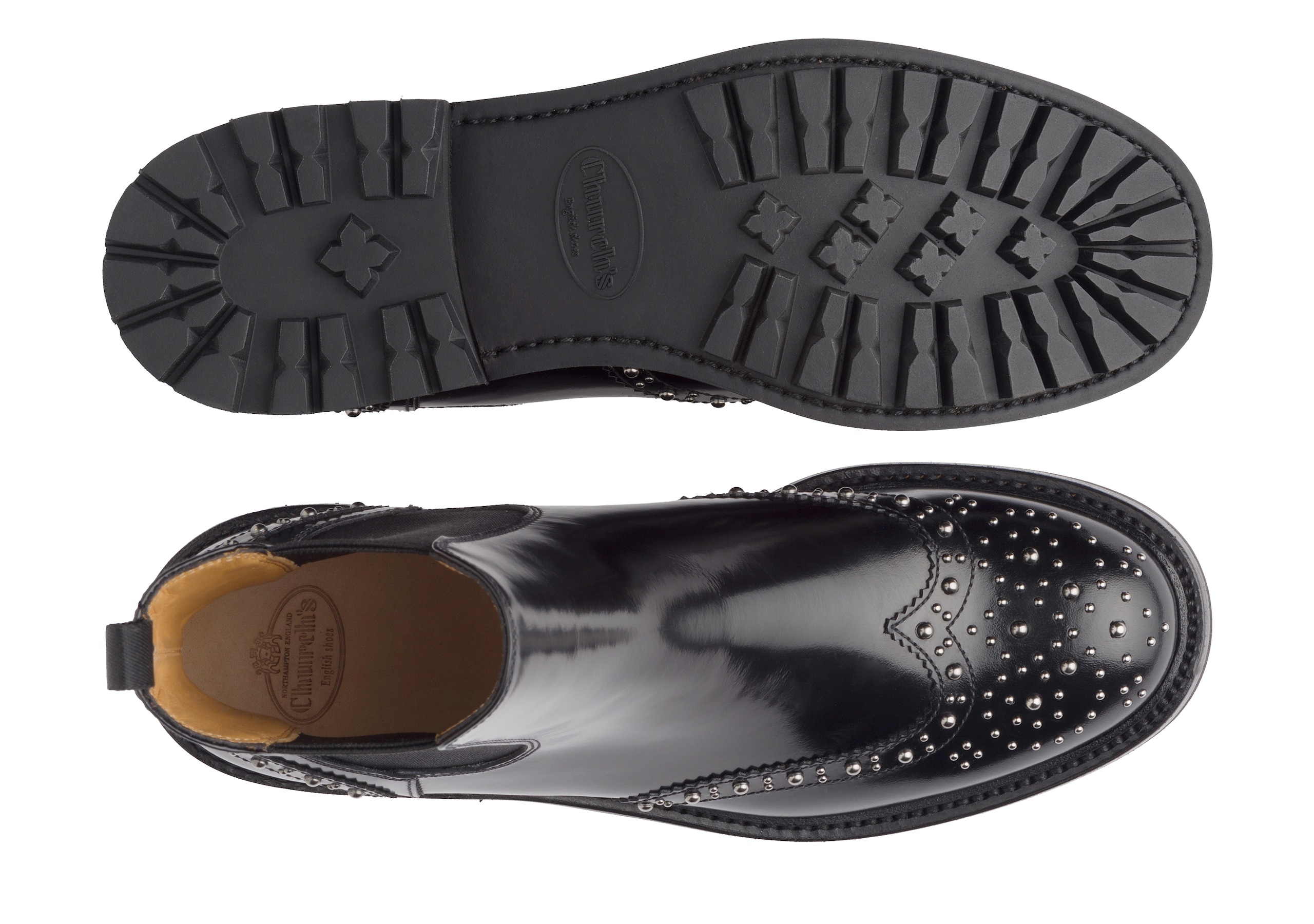 Aura met. 2
Polished Fumè Chelsea Boot Stud Black - 3