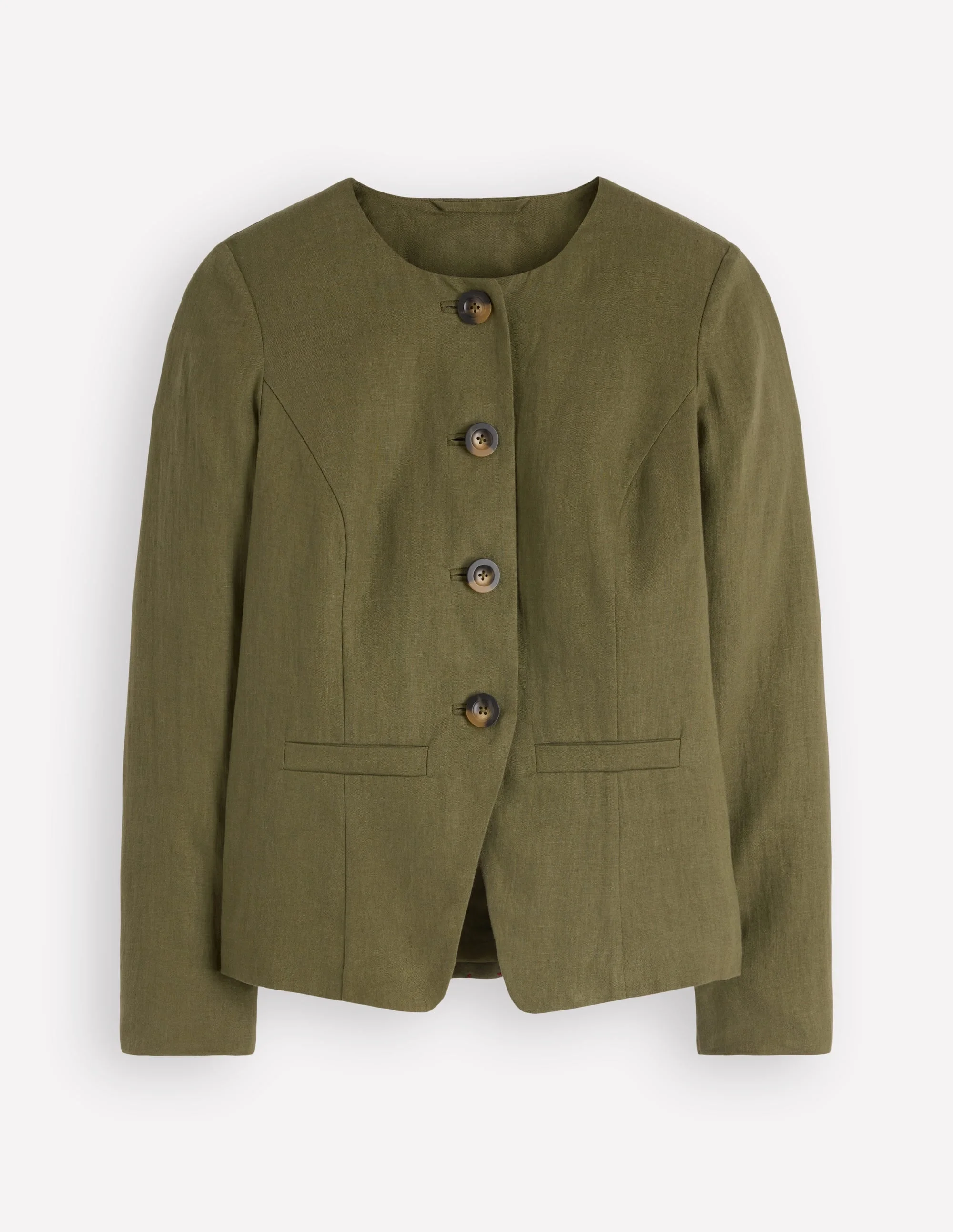 Hampstead Linen Blazer-Woodland Green - 1