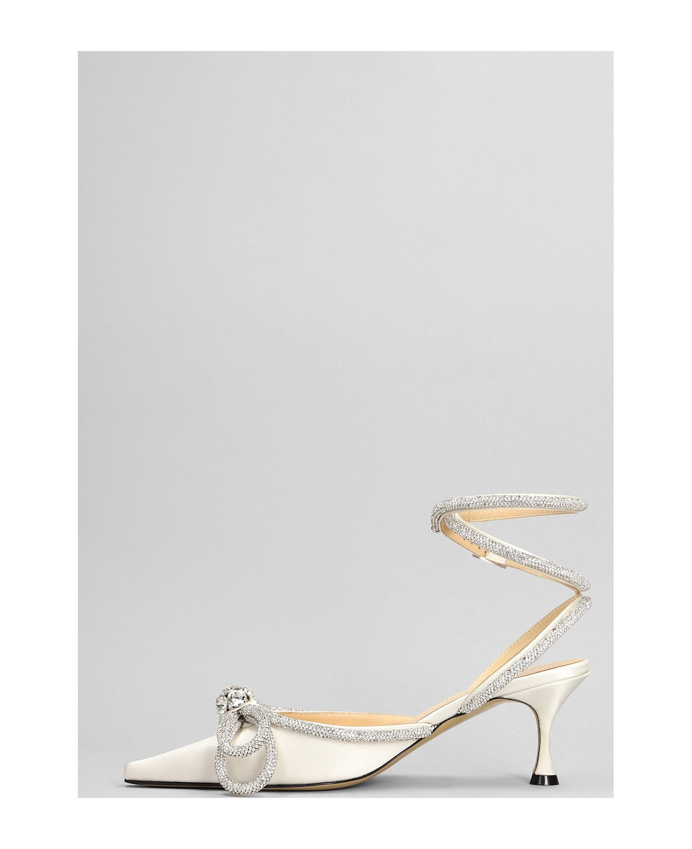 Pumps In White Silk - 3