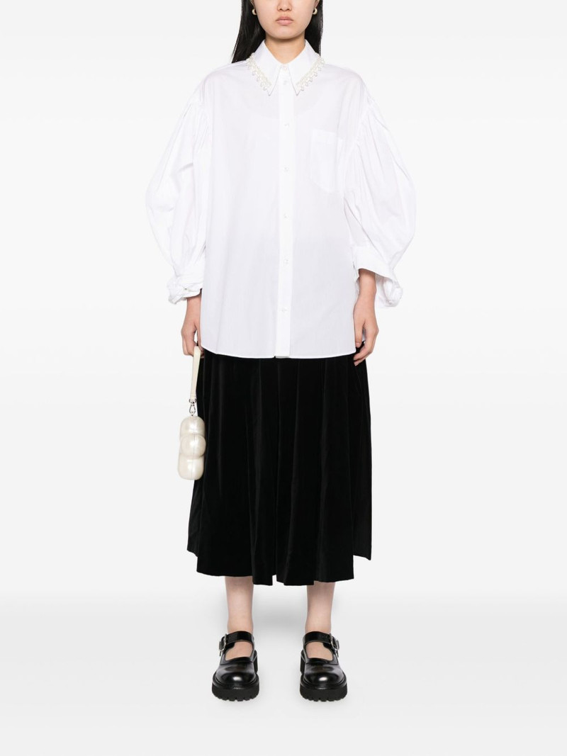 Comme des Garçons Comme des Garçons velvet pleated skirt outlook