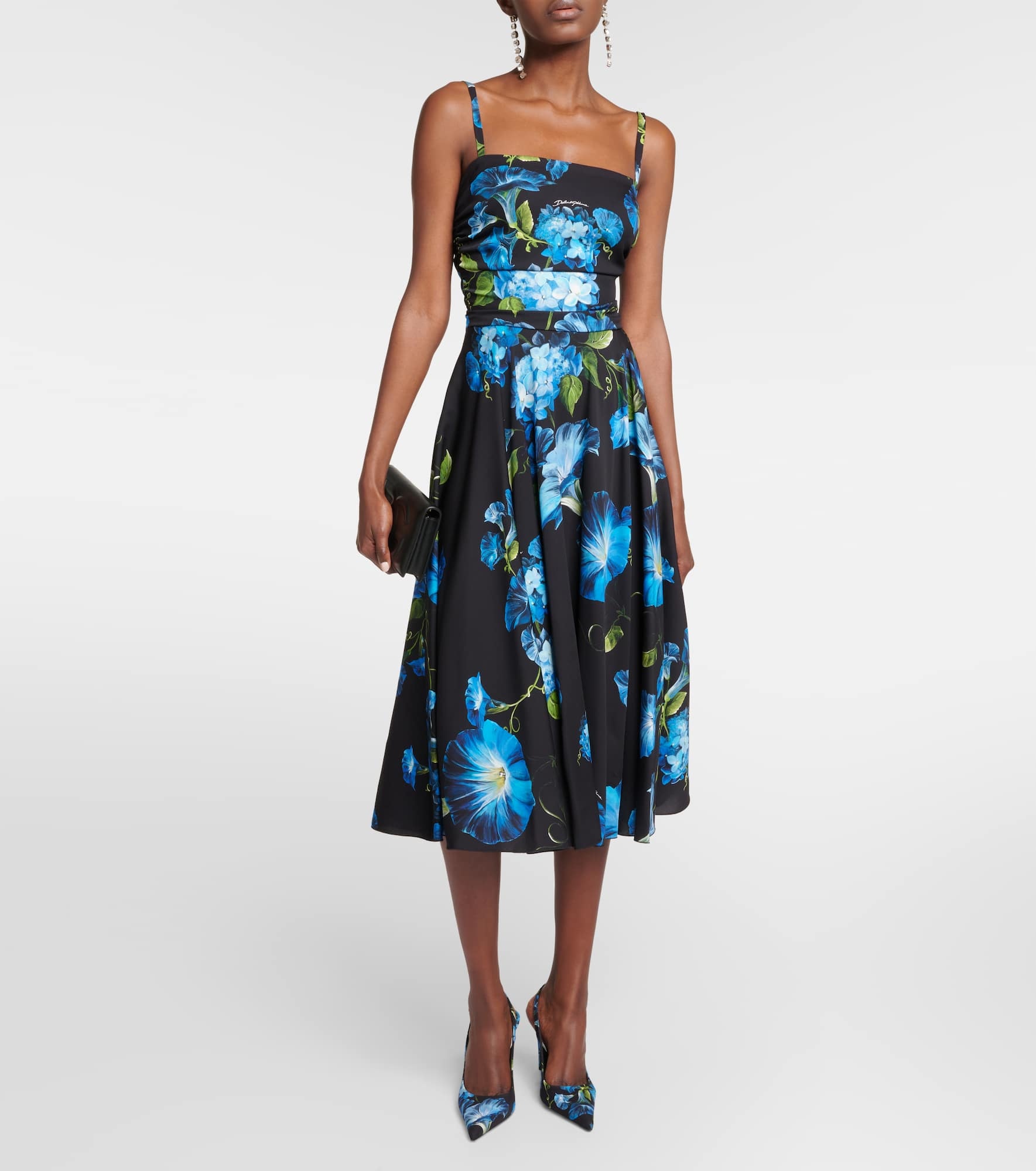 Floral silk-blend midi dress - 2