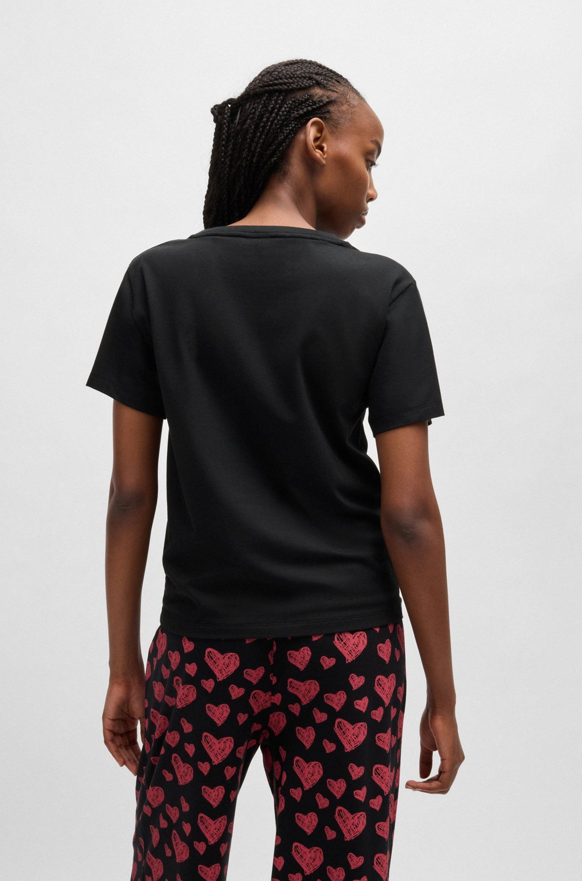 MODAL-BLEND PAJAMA T-SHIRT WITH SEASONAL LOGO PRINT - 5