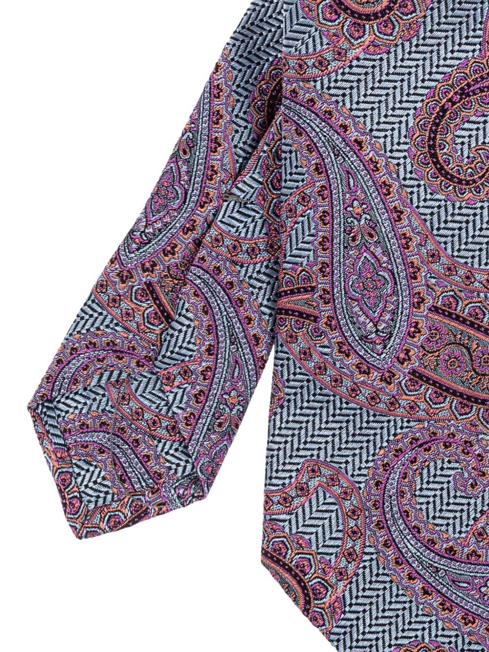 paisley-pattern silk tie - 3