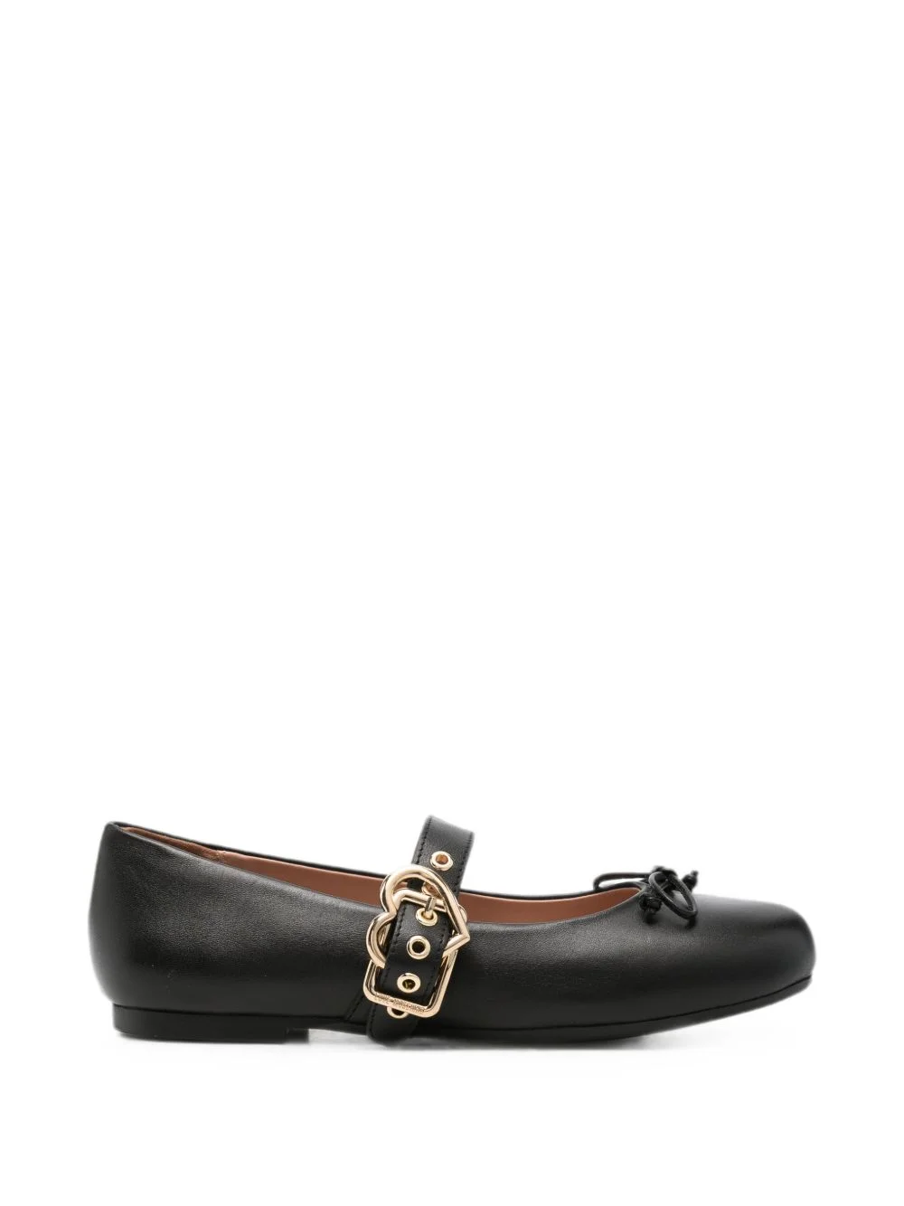 buckle-strap bow-detail ballet flats - 1