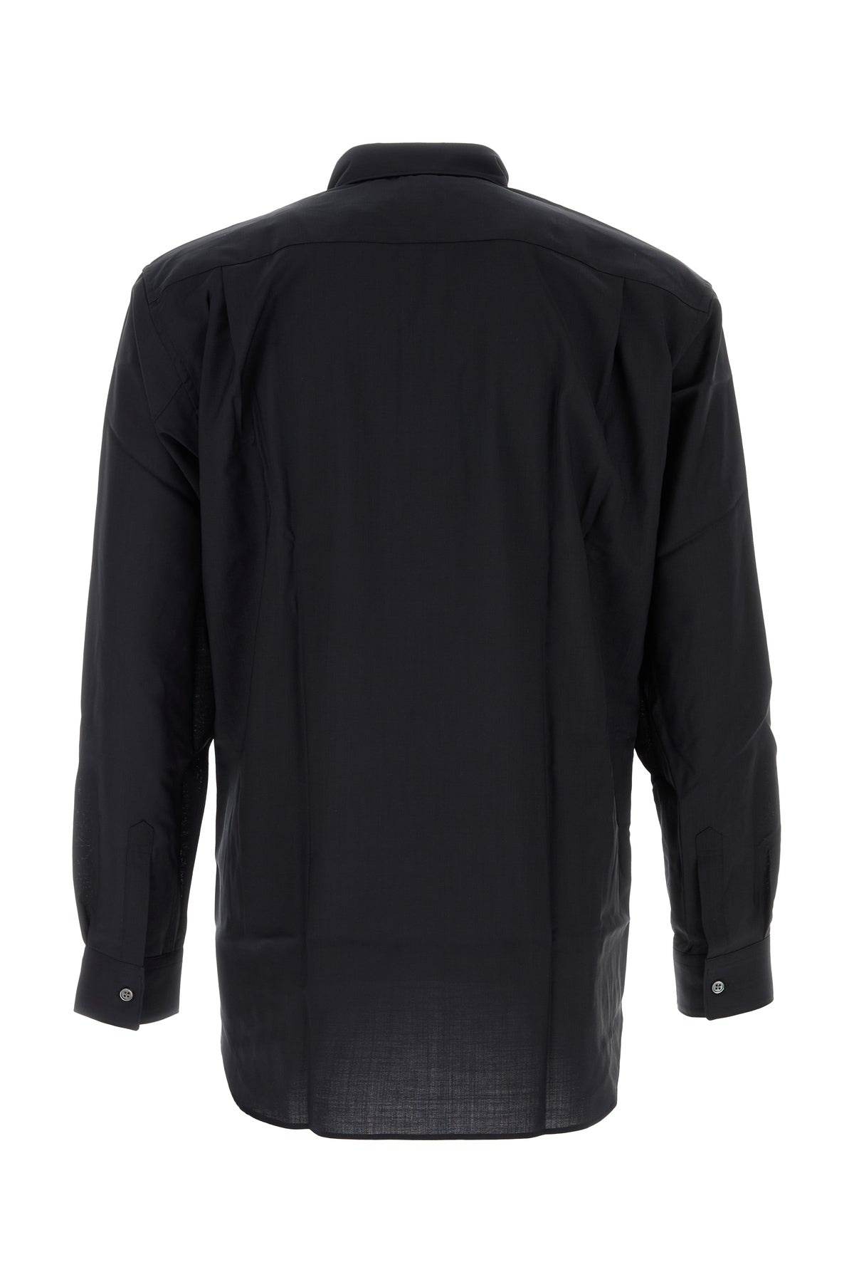 Navy blue wool shirt - 2