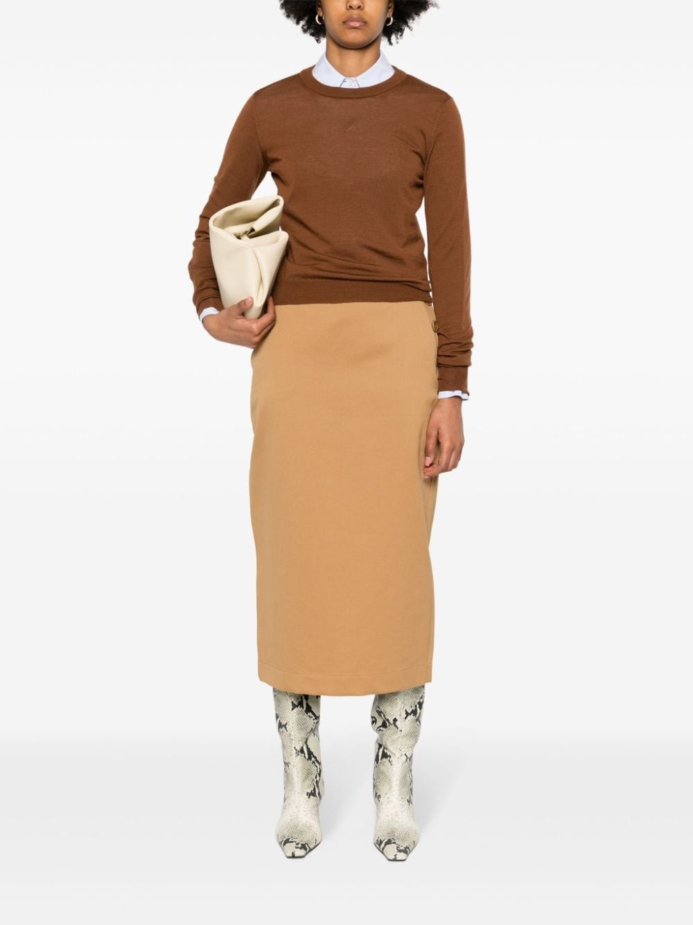 Cresta cotton pencil skirt - 2