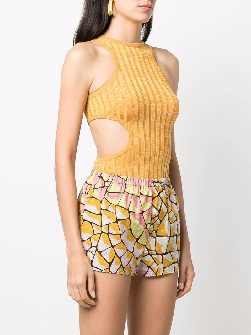 cut-out silk bodysuit 3