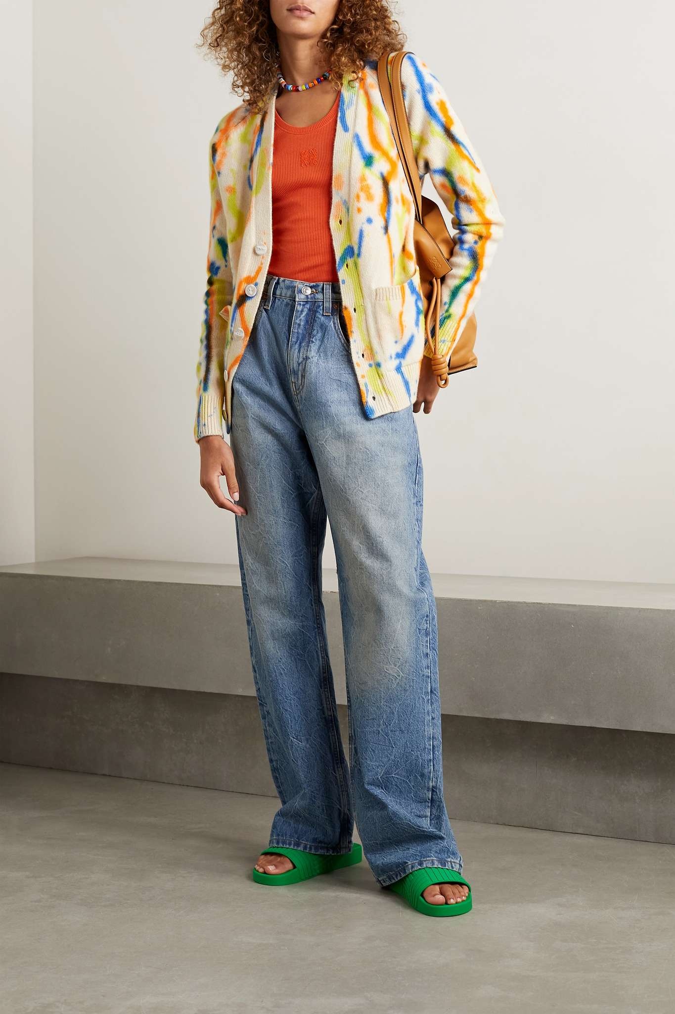 Tie-dyed cashmere cardigan - 2
