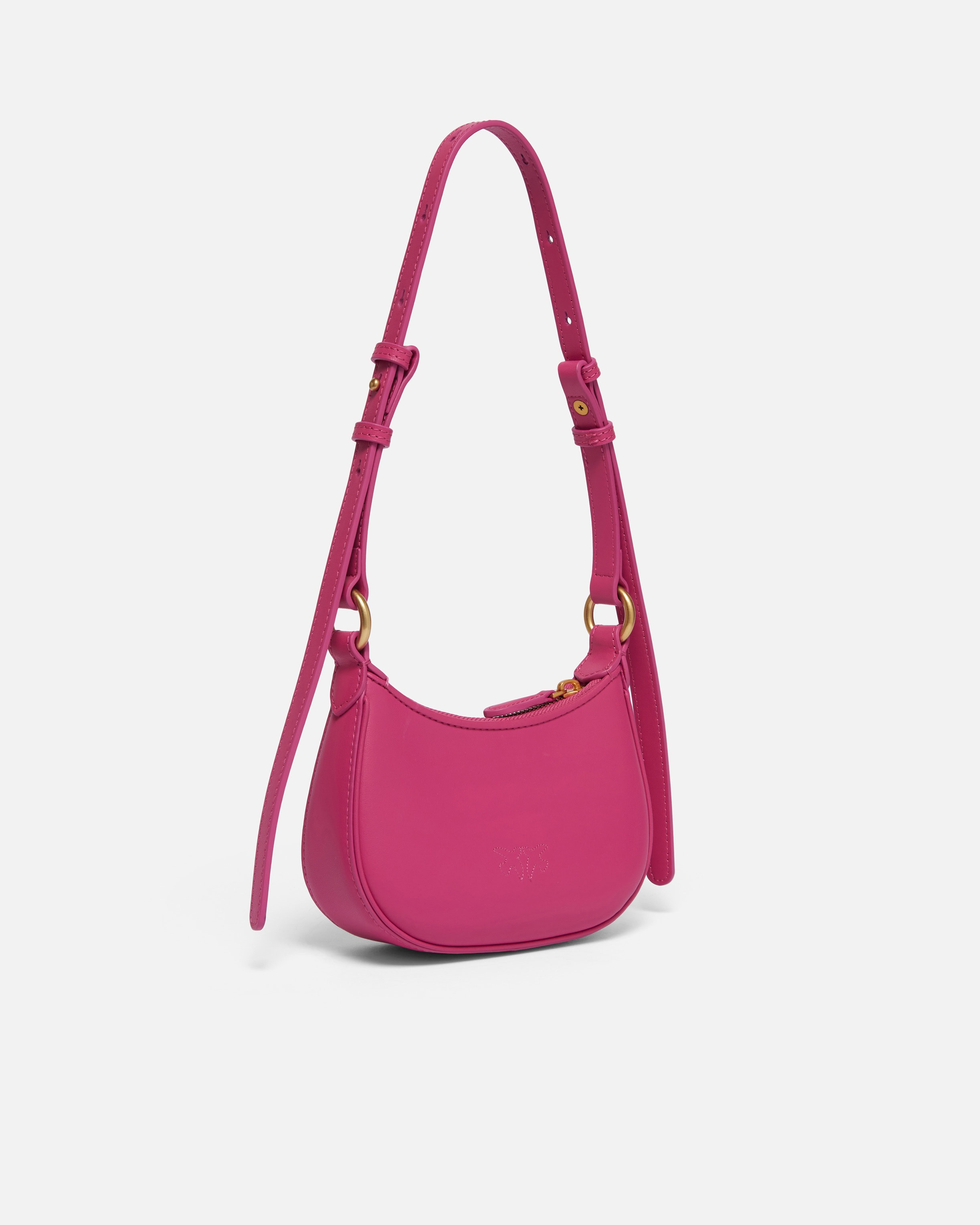 PINKO HALF MOON BABY LEATHER SHOULDER BAG | REVERSIBLE