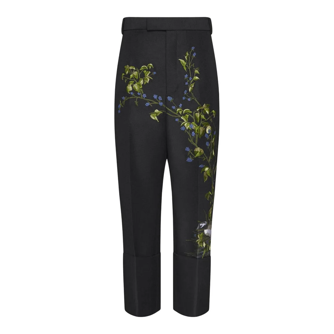 Goose Scenic Satin Stitch Wool Chino Trousers Men - 1