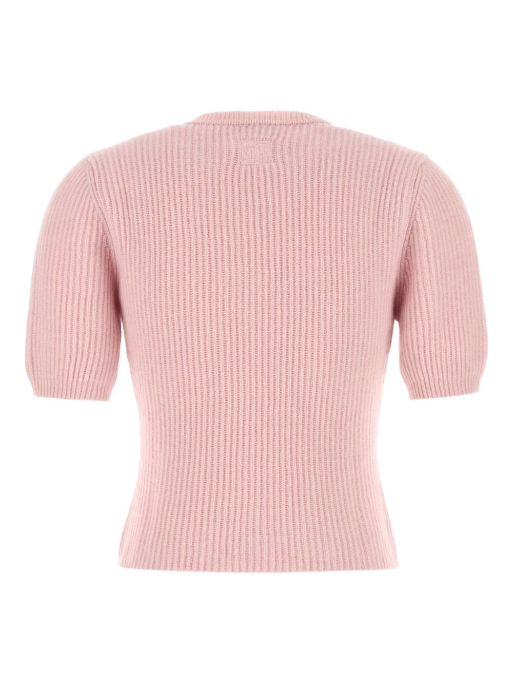 ribbed short-sleeve sweater - 2
