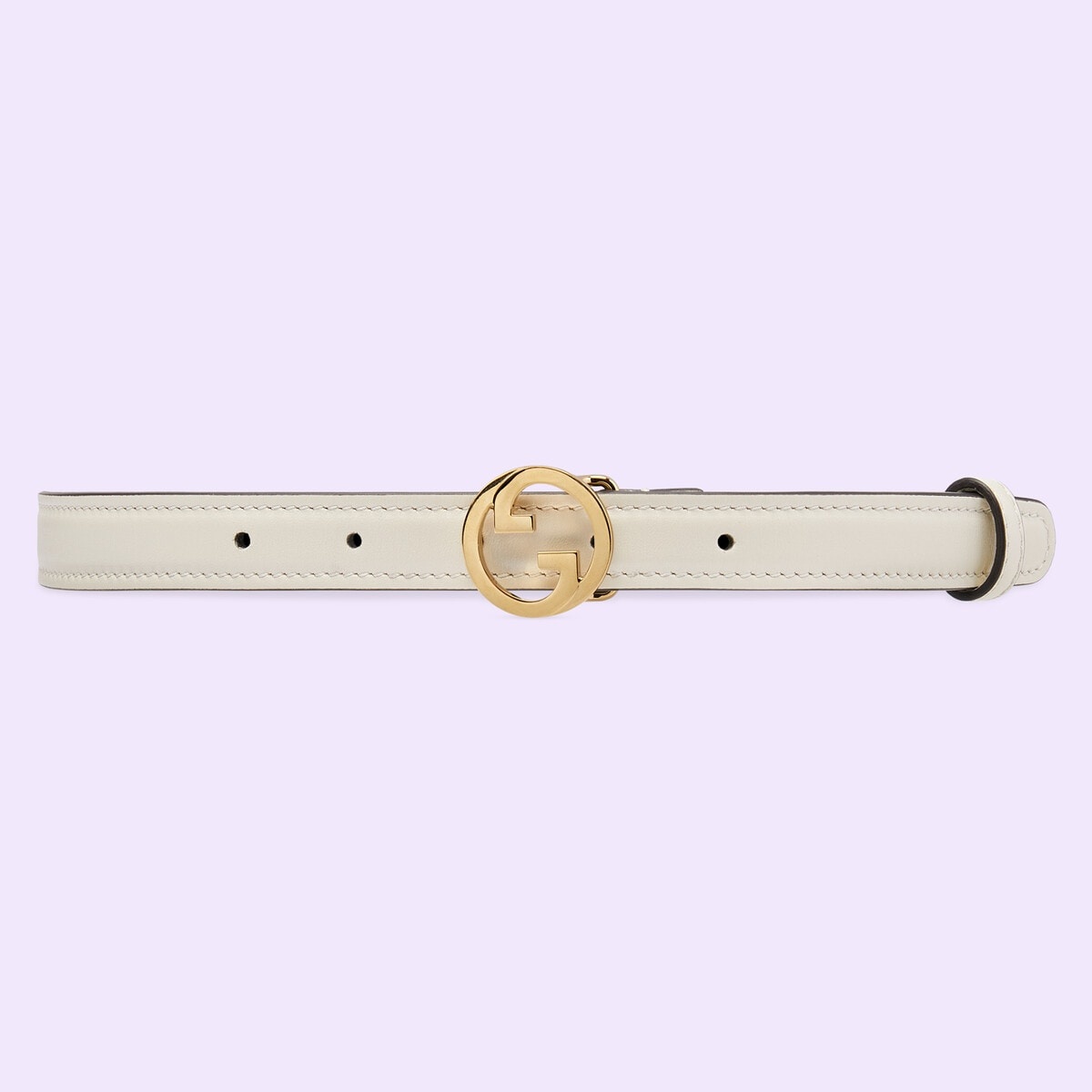 Gucci Thin Belt with Round Interlocking G