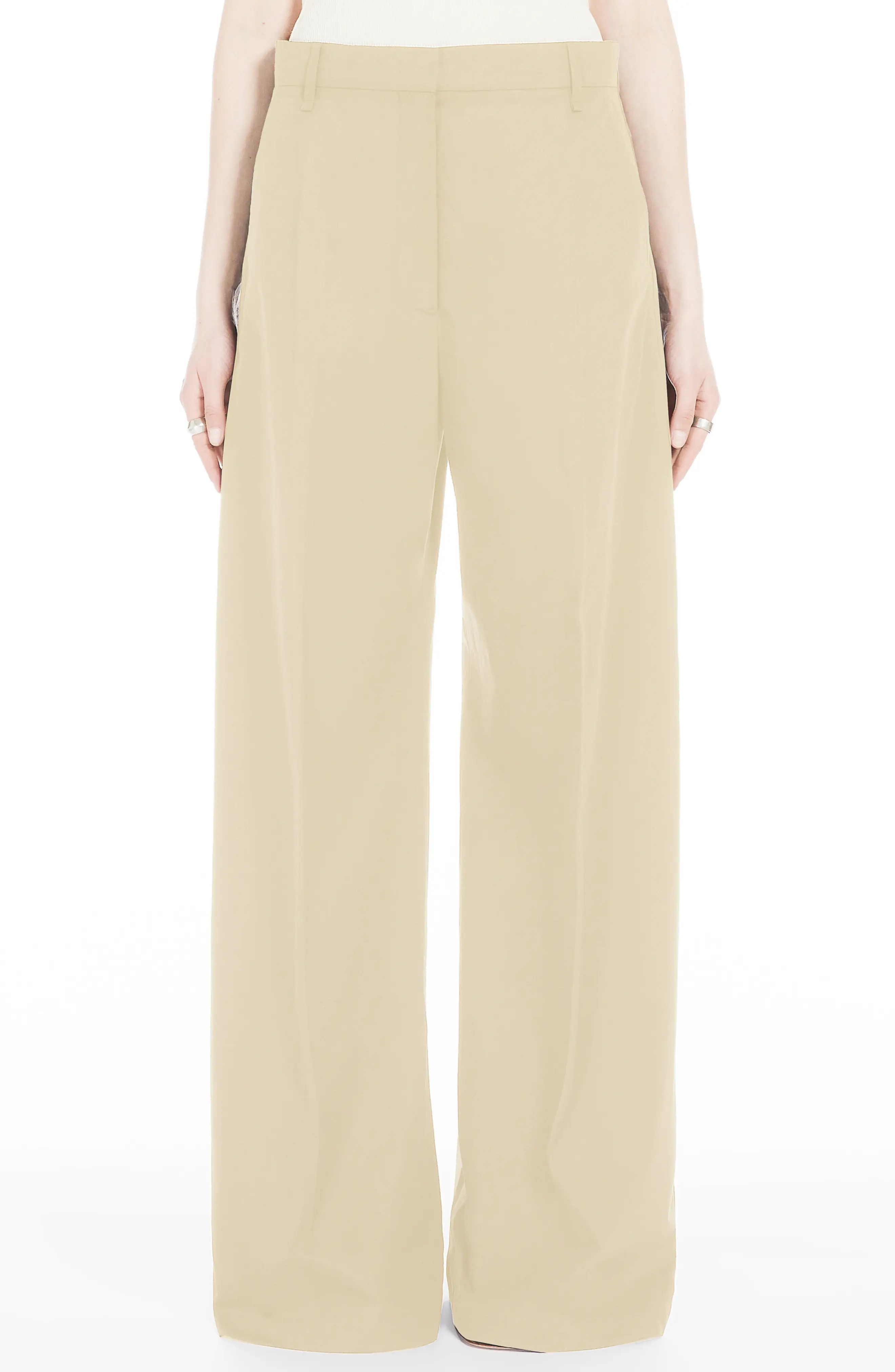 Oversize Cotton Wide Leg Pants - 1