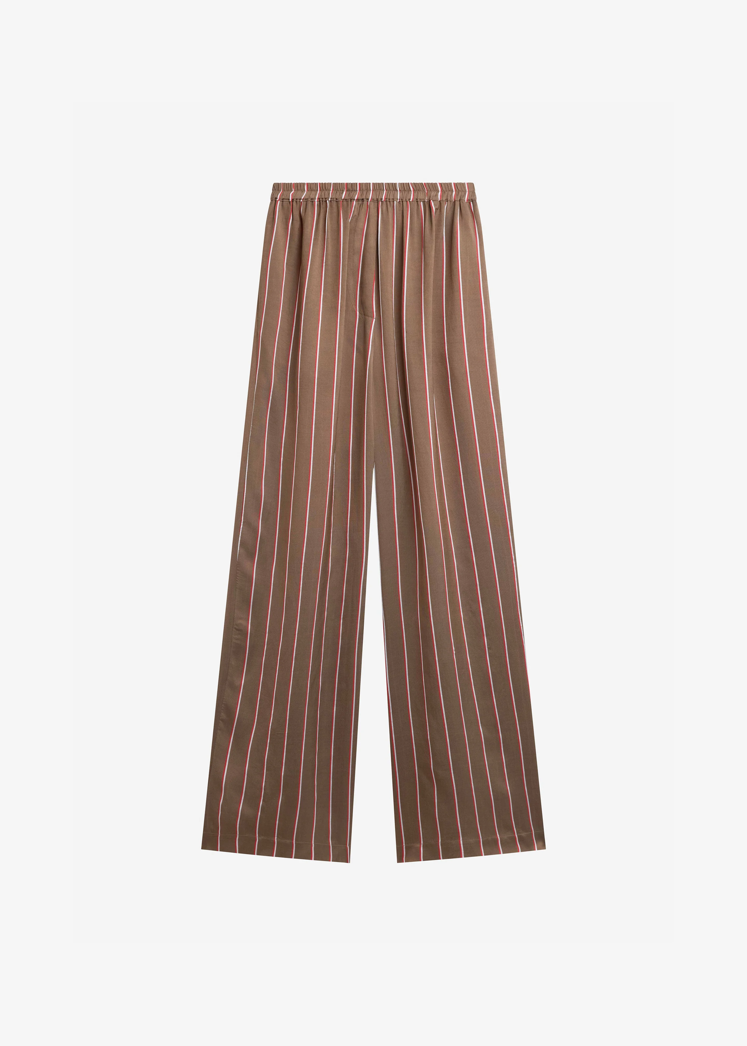 Baxter Fluid Track Pants - Brown Multi Stripe - 1