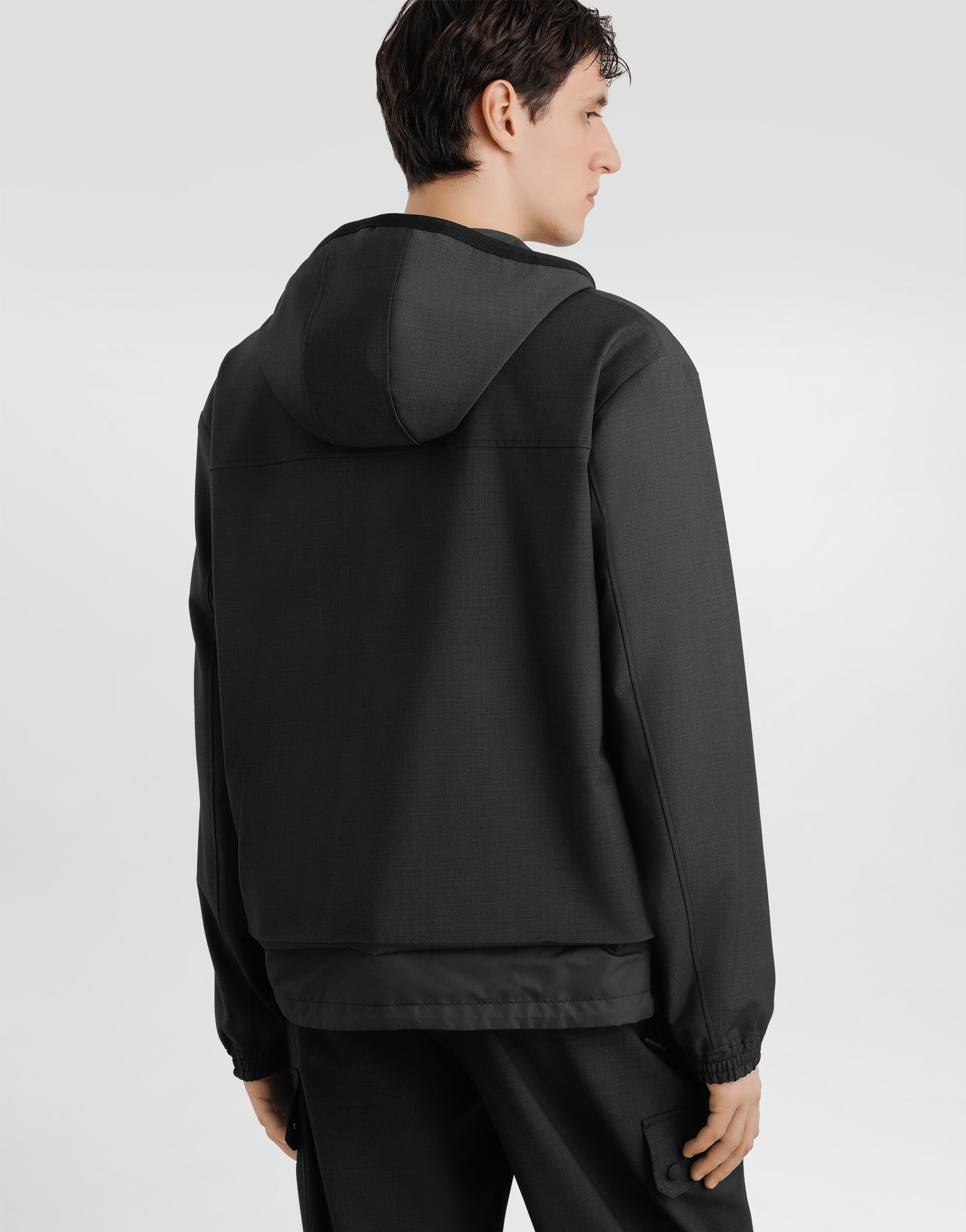 Wool canvas hooded jacket - 5