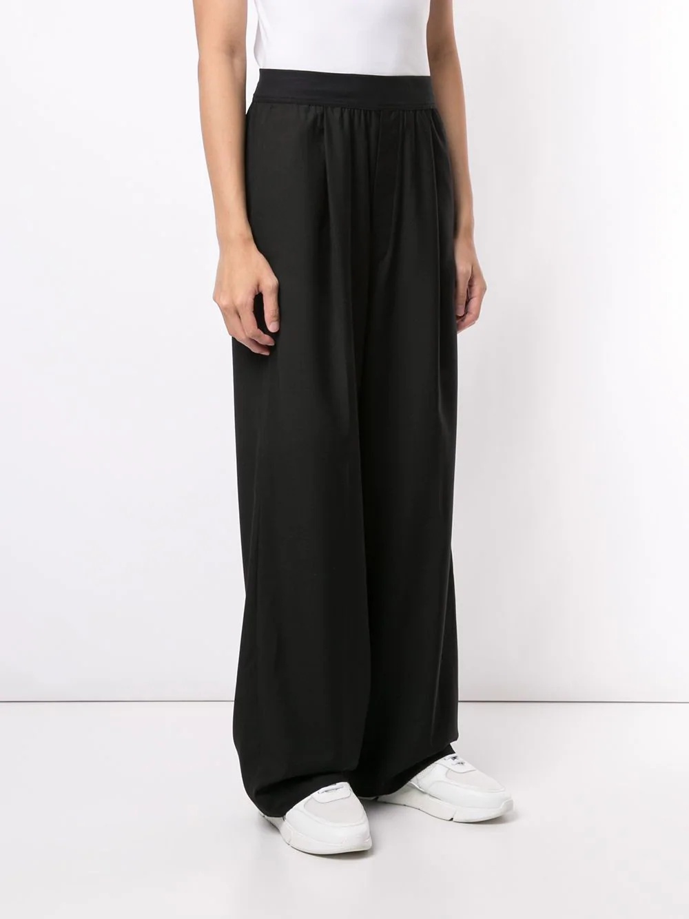 elasticated wide leg trousers - 4