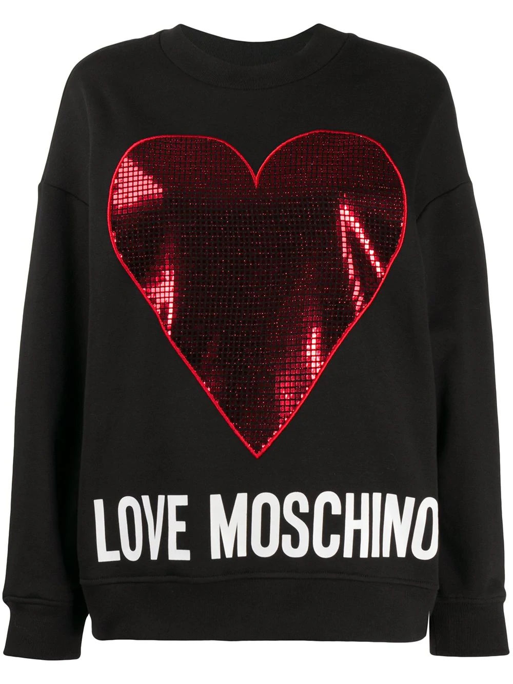 metallic-heart sweatshirt - 1