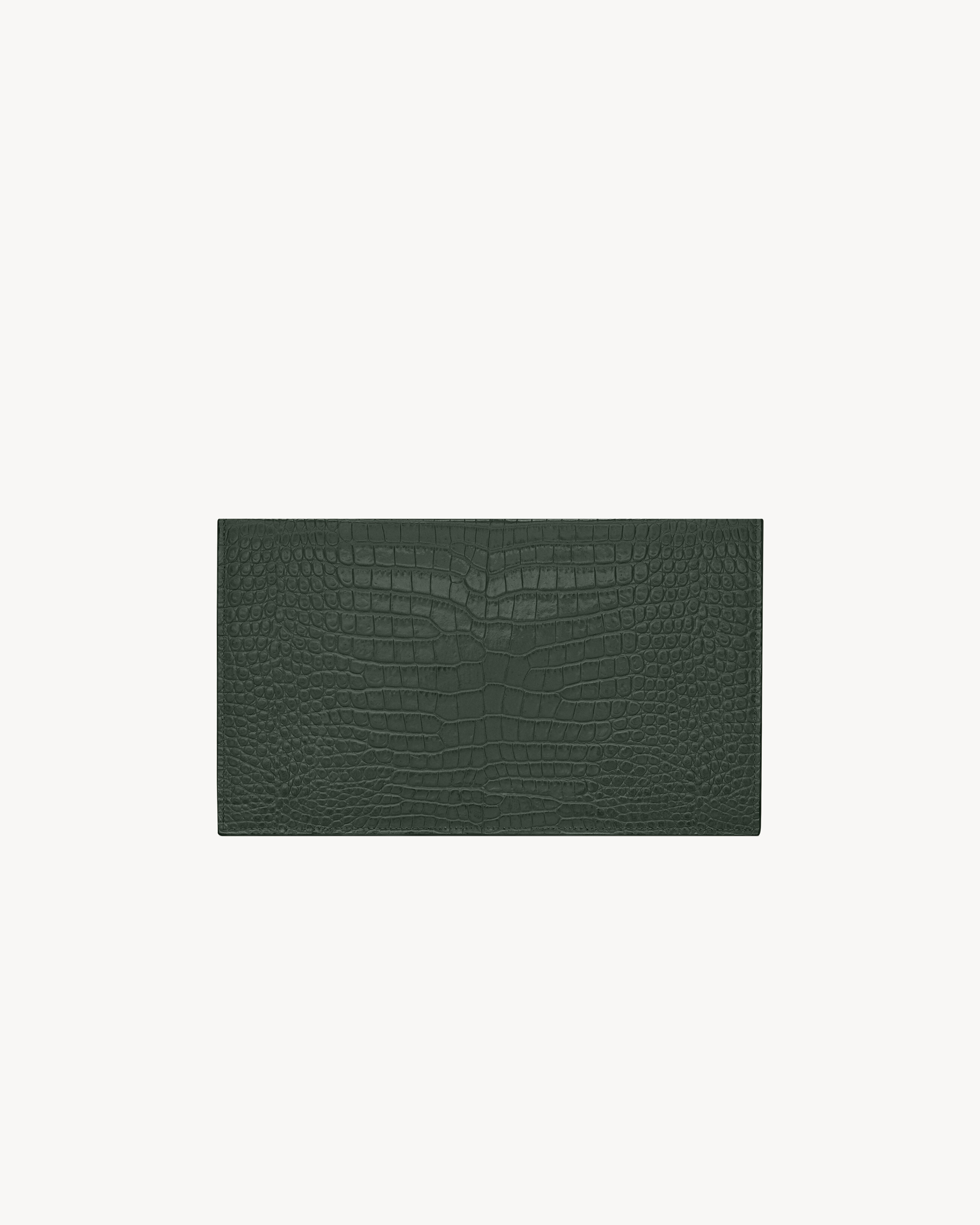 UPTOWN POUCH IN CROCODILE-EMBOSSED SHINY LEATHER - 2