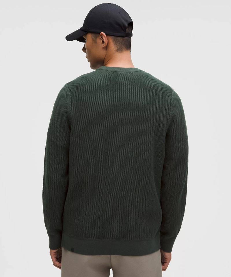 Textured Knit Crewneck Sweater 3