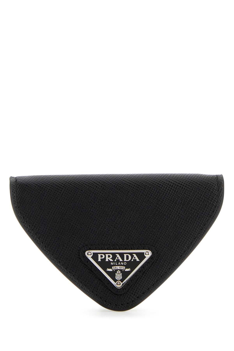 Prada Men Black Leather Coin Purse - 1