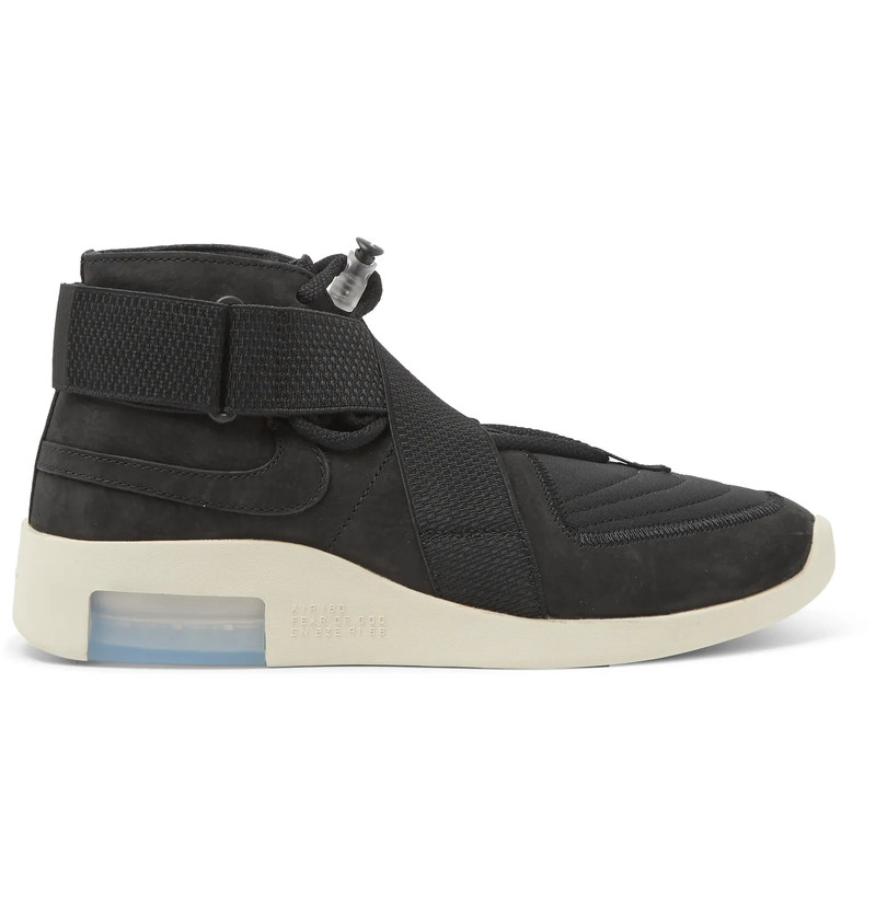 + Fear of God 1 Air Raid Suede and Webbing High-Top Sneakers - 1