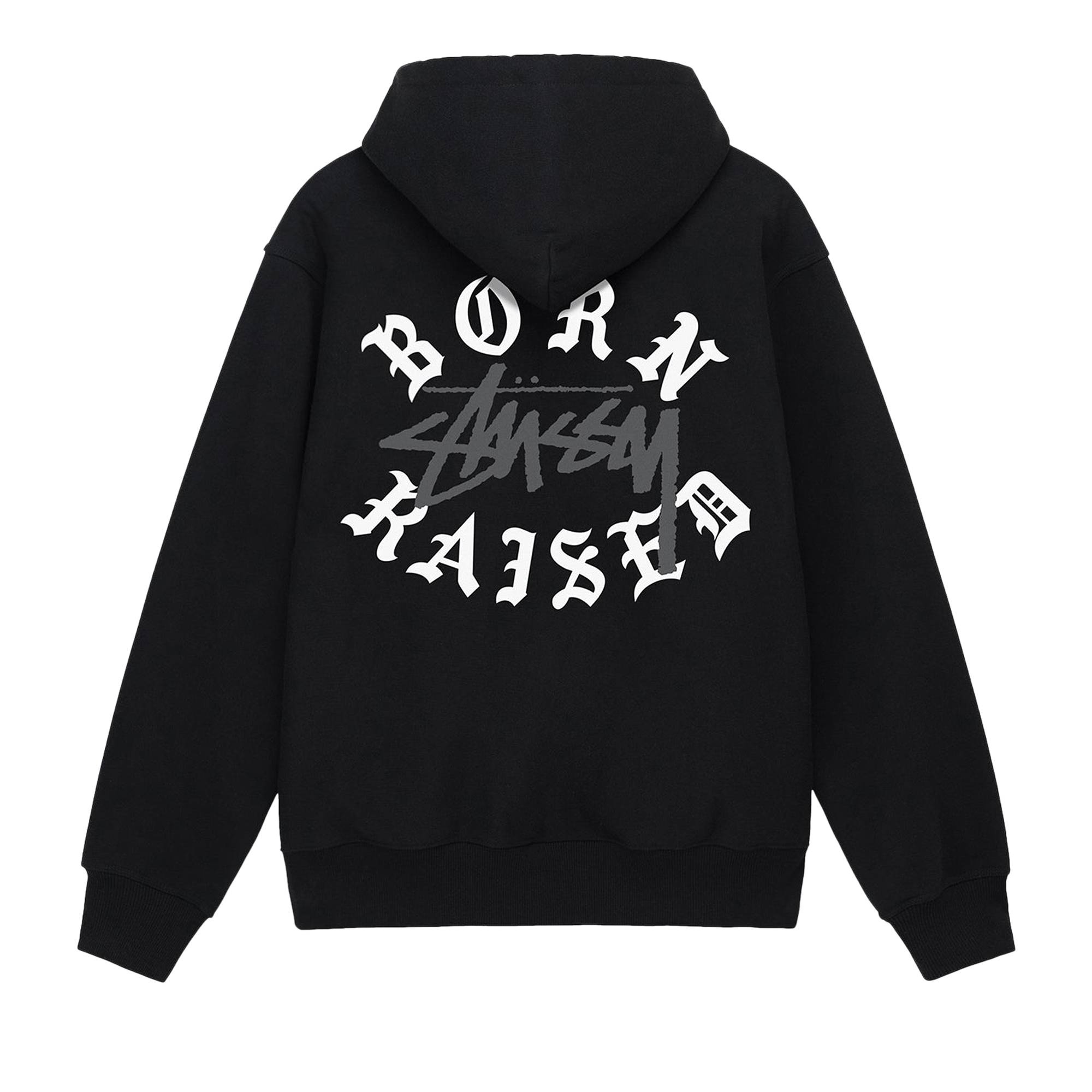 Stussy x Born X Raised Logo Zip Hoodie 'Black' - 2