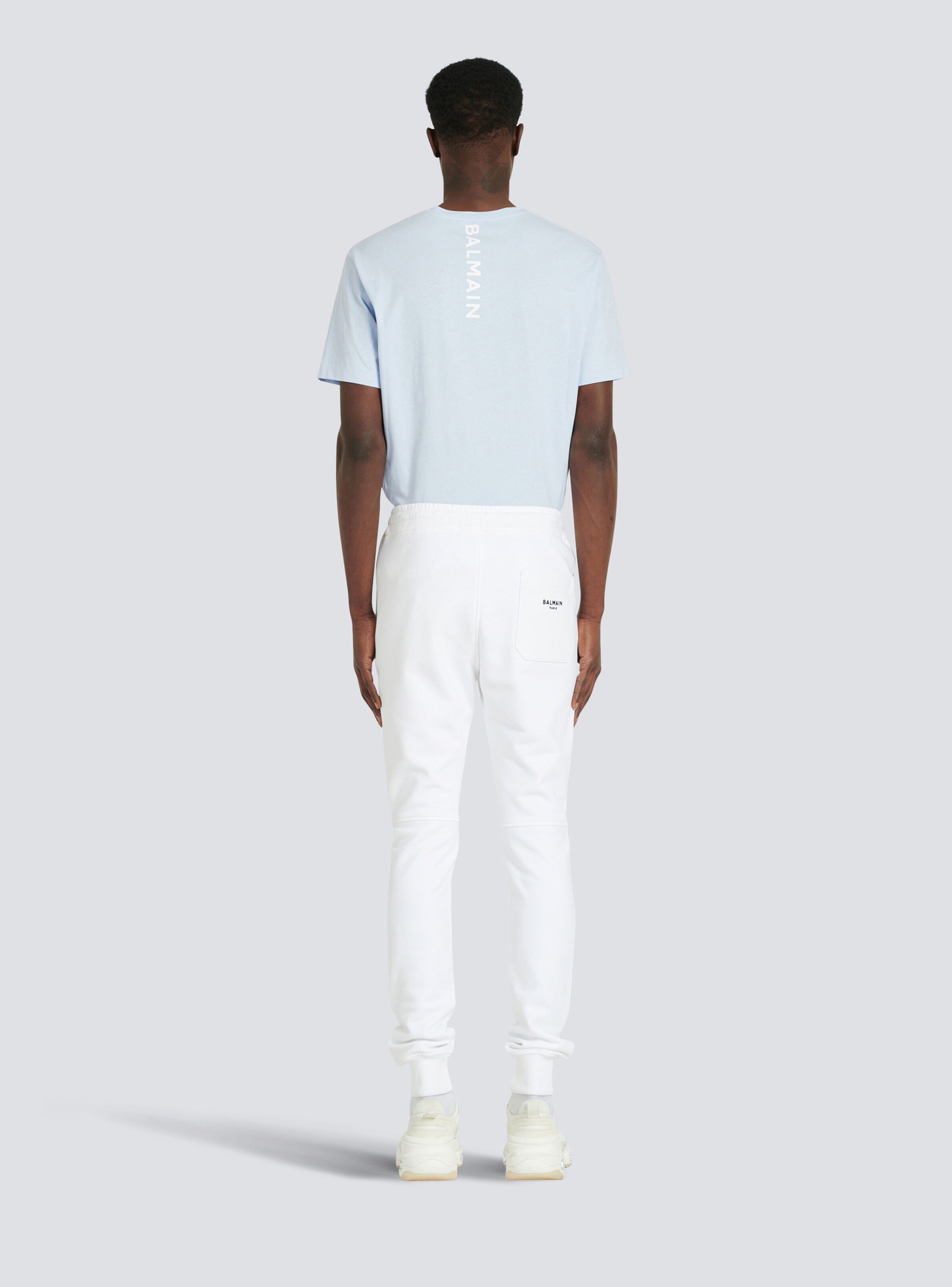 Cotton sweatpants with Balmain Paris logo - 5