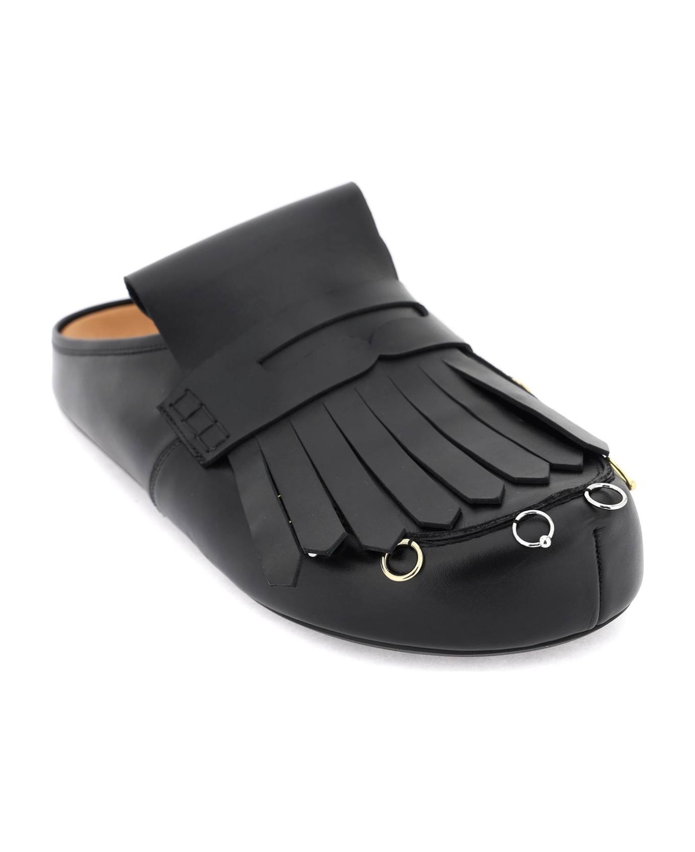 Leather Clogs With Bangs And Piercings - 4