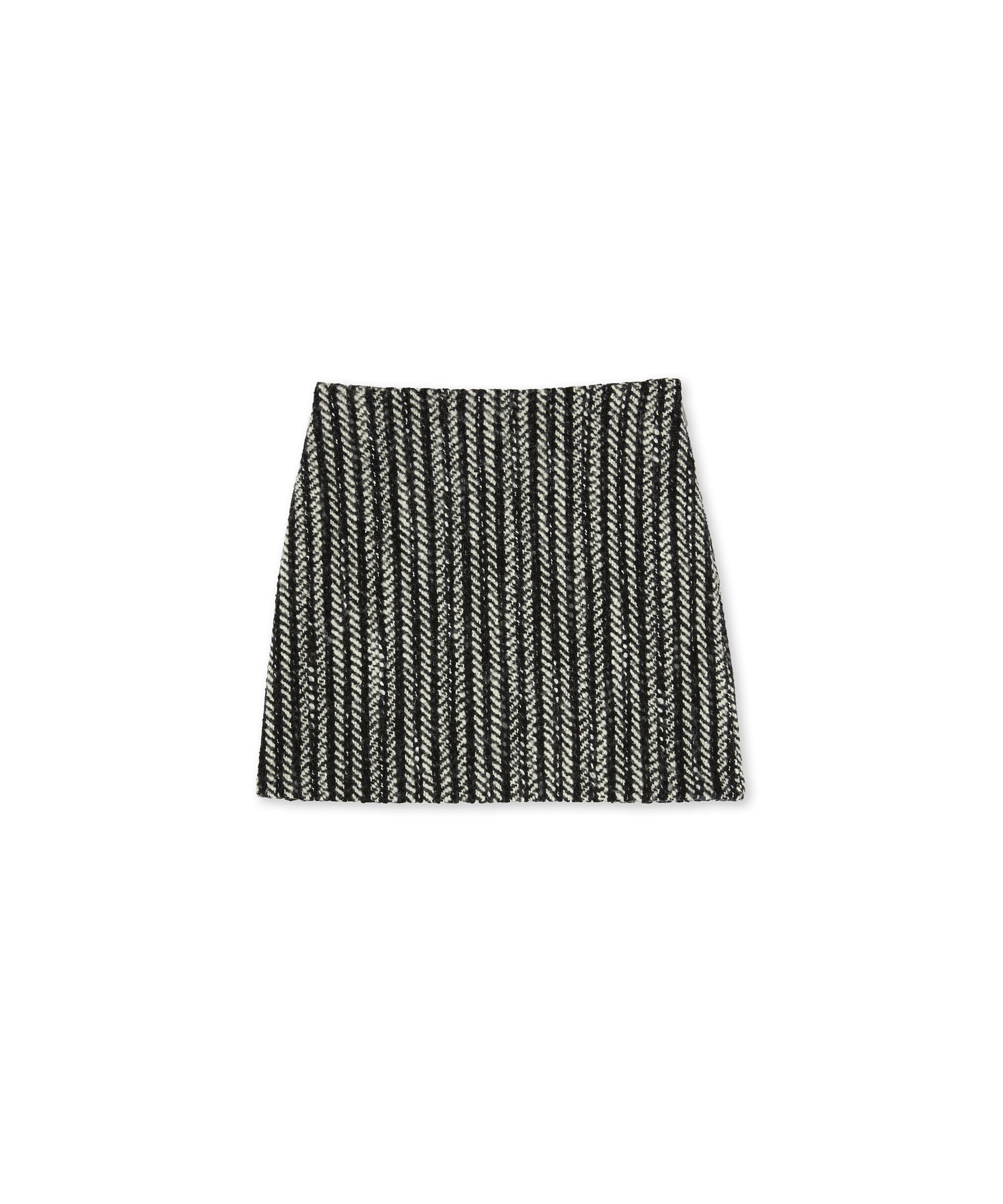 Blended wool "Herringbone Wool felt" mini skirt - 1
