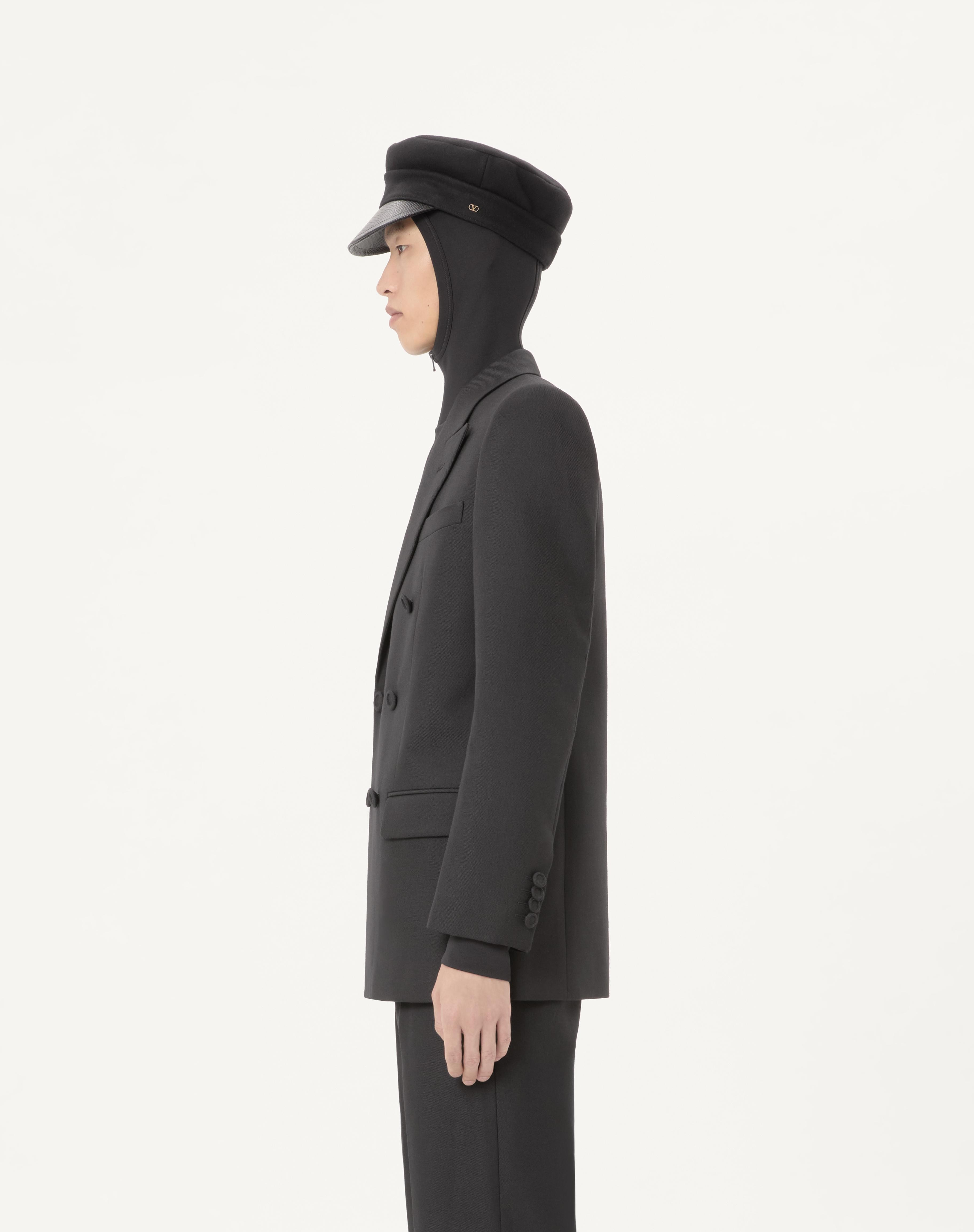 VALENTINO DOUBLE-BREASTED JACKET IN WOOL GABARDINE - 5
