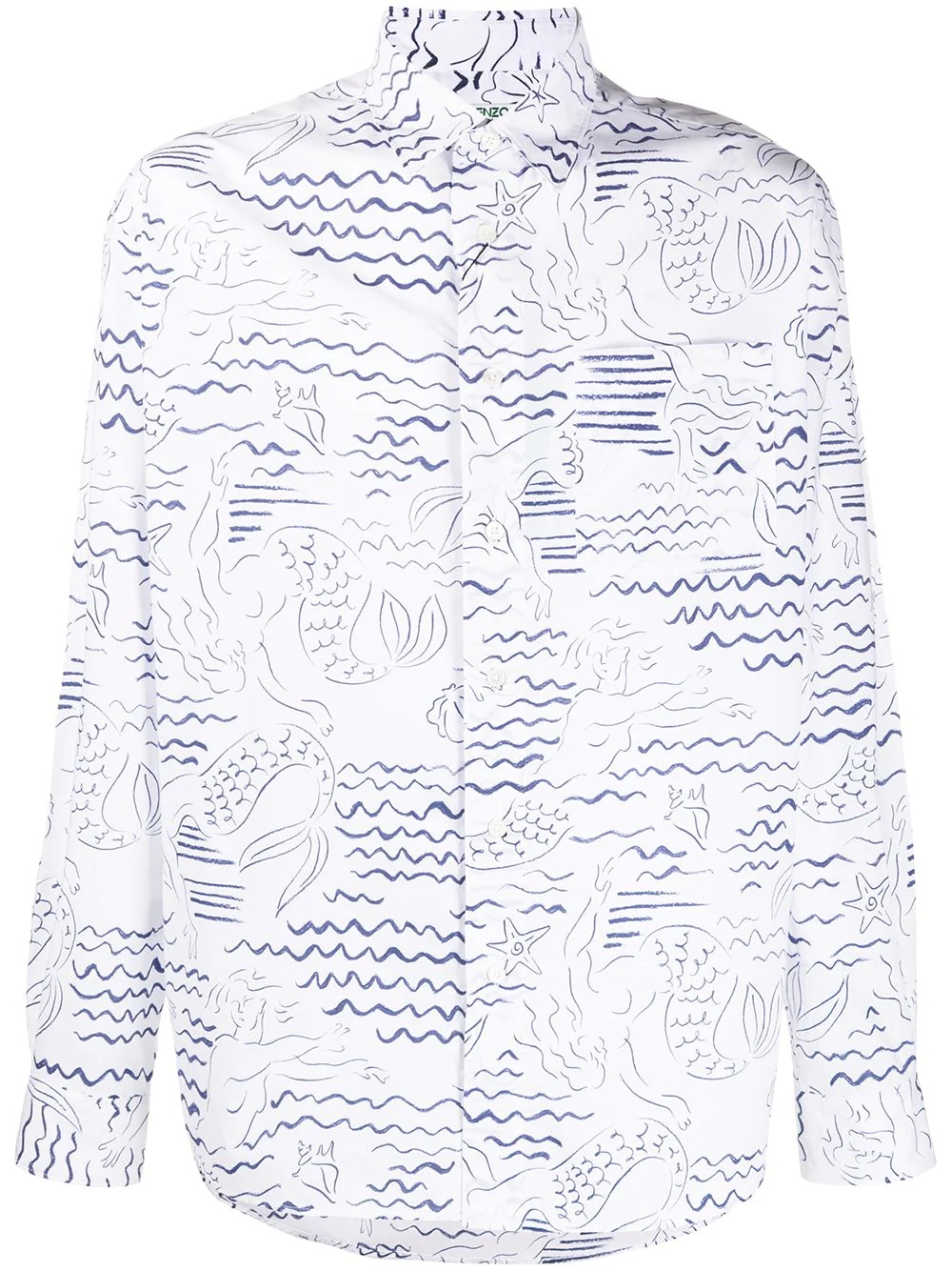 Waves Mermaids print shirt - 1