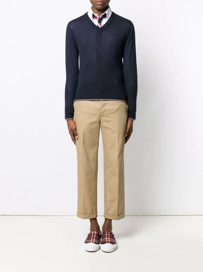 Thom Browne Classic Cashmere V-neck Pullover outlook