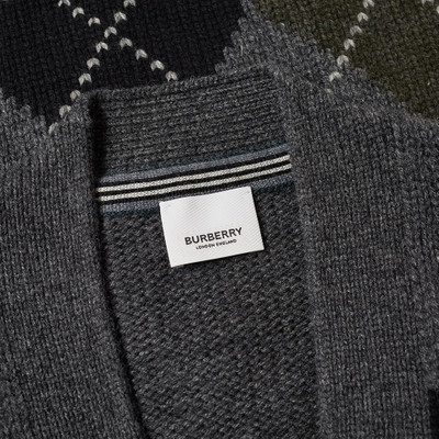 Burberry Burberry Sante Tb Logo Heavy Argyle Cardigan outlook