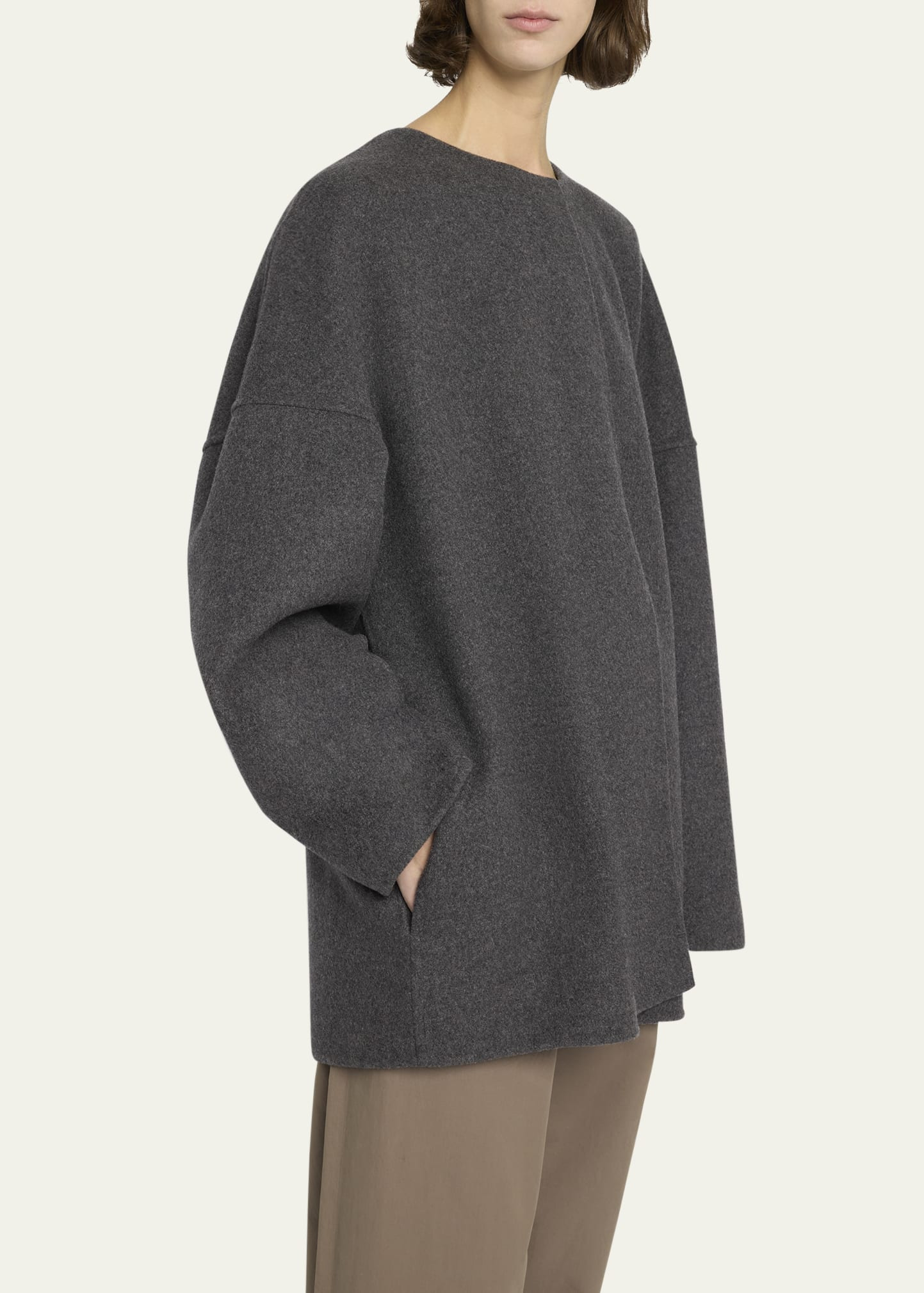 Elke Brushed Cashmere Single-Breasted Jacket - 5