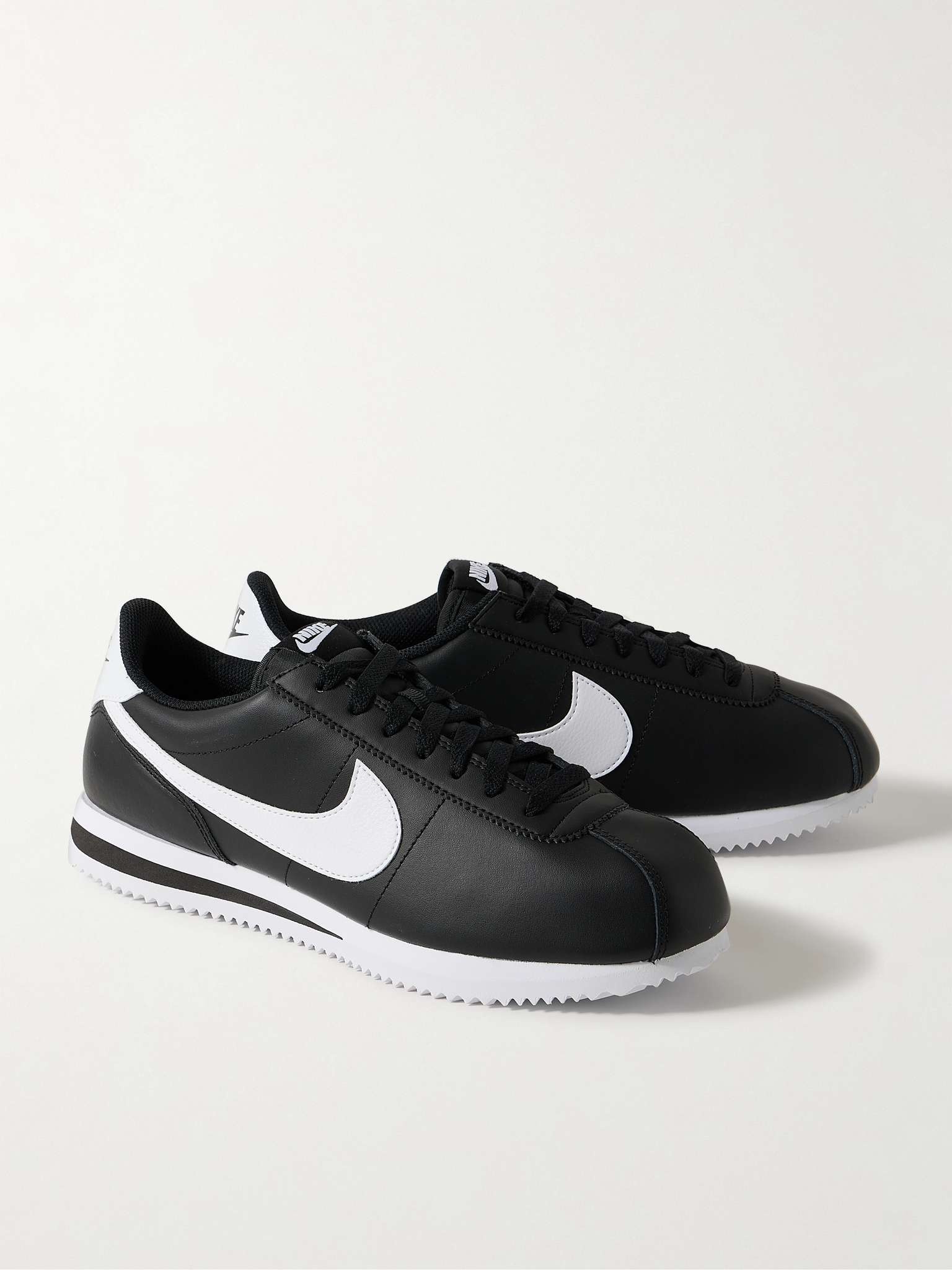 Nike Cortez Mesh Panelled Leather Sneakers mrporter REVERSIBLE